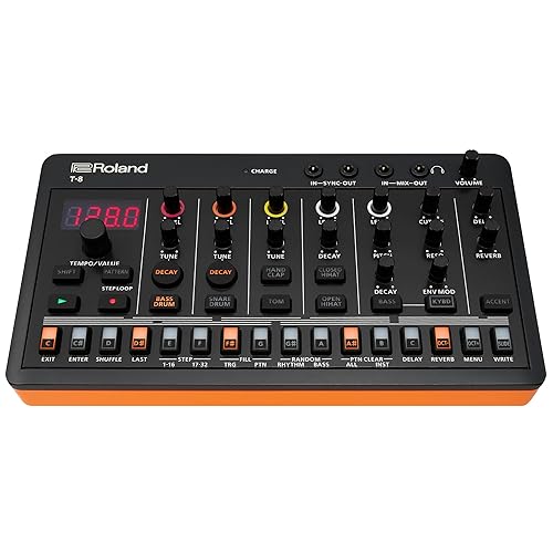 Roland AIRA Compact T-8 Máquina de Bajo Ultra Portátil de Sonido | Secuenciador de Tambores TR-REC | Seis Pistas de Ritmo | Efectos Integrados | Conectividad USB y MIDI