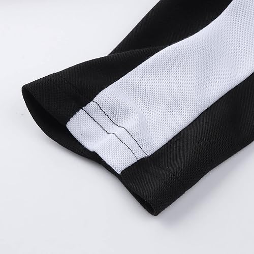 Miniatura 6 de Contrast Color Polo Shirts for Men Quarter Zipper Golf Pullover Long Sleeve Collared Shirts Cotton Blend Tops Shacket