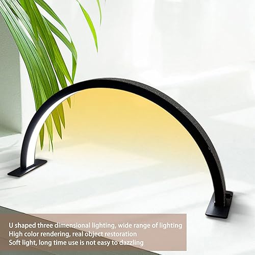 Miniatura 3 de 28 LED de media luna, lámpara de maquillaje de pestañas de 35 W, temperatura de color de 3000 K a 6000 K, atenuación continua, para esteticistas,