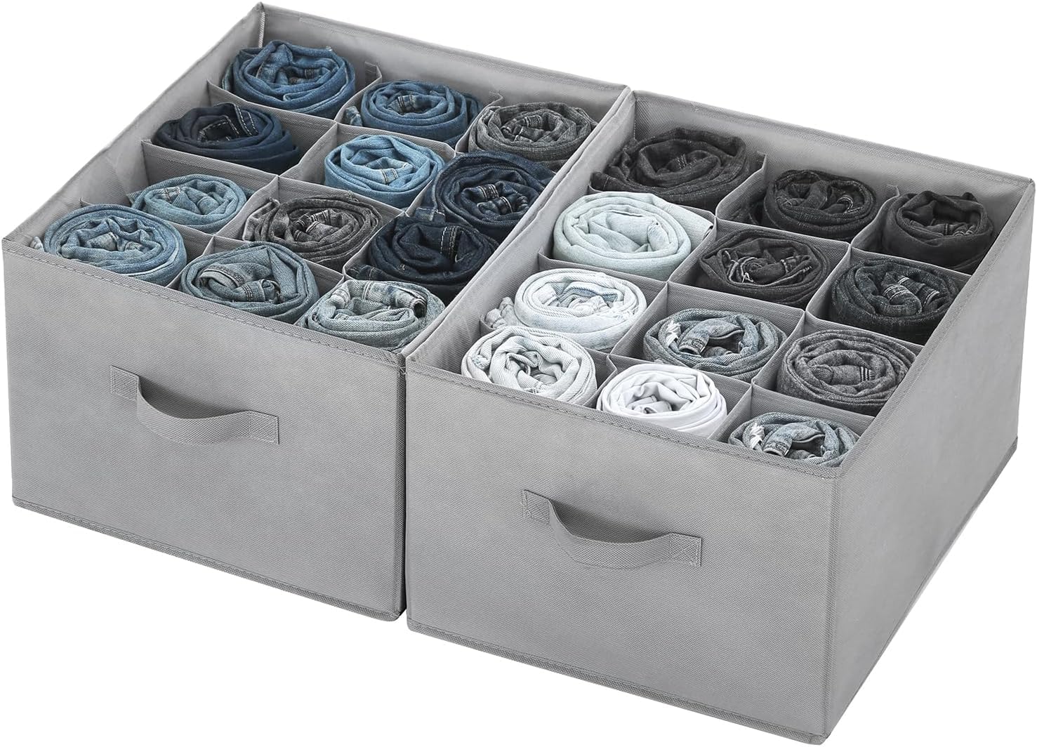 2 Packs Closet Organizers and Storage Bins,12 Grids Wardrobe Clothes Organizer,Large Jeans Organizer for Closet,Washable Foldable Fabric Storage Box for Jeans,Pants,Sweater,Towel,T-shirts (B0CSC2MQWY) Amazon Price History, Amazon Price Tracker