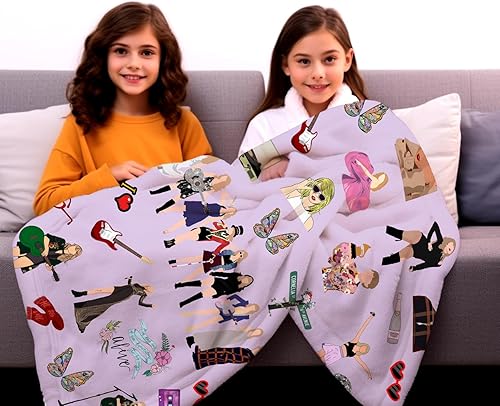 Miniatura 3 de LASVOVI Manta de música con álbumes de cantantes, mantas para amantes de la música, para fanáticos de la música, mantas de franela y mantas de ropa