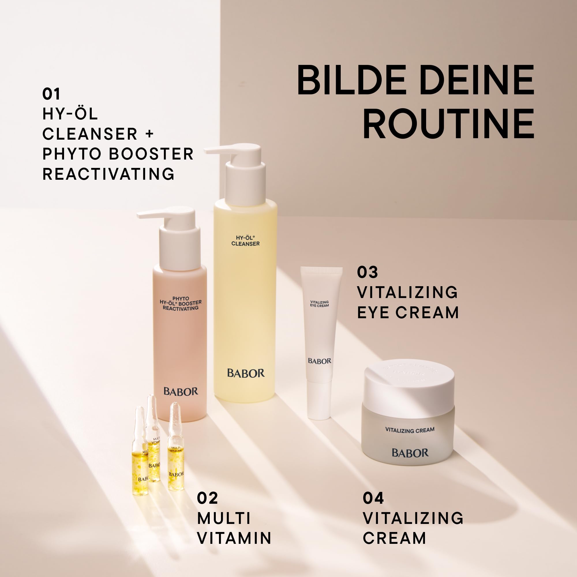 BABOR Multi Vitamin, Serum Ampullen für das Gesicht, Mit Vitamin E für eine gestärkte Hautbarriere, Ampoule Concentrates, 7 x 2 ml
