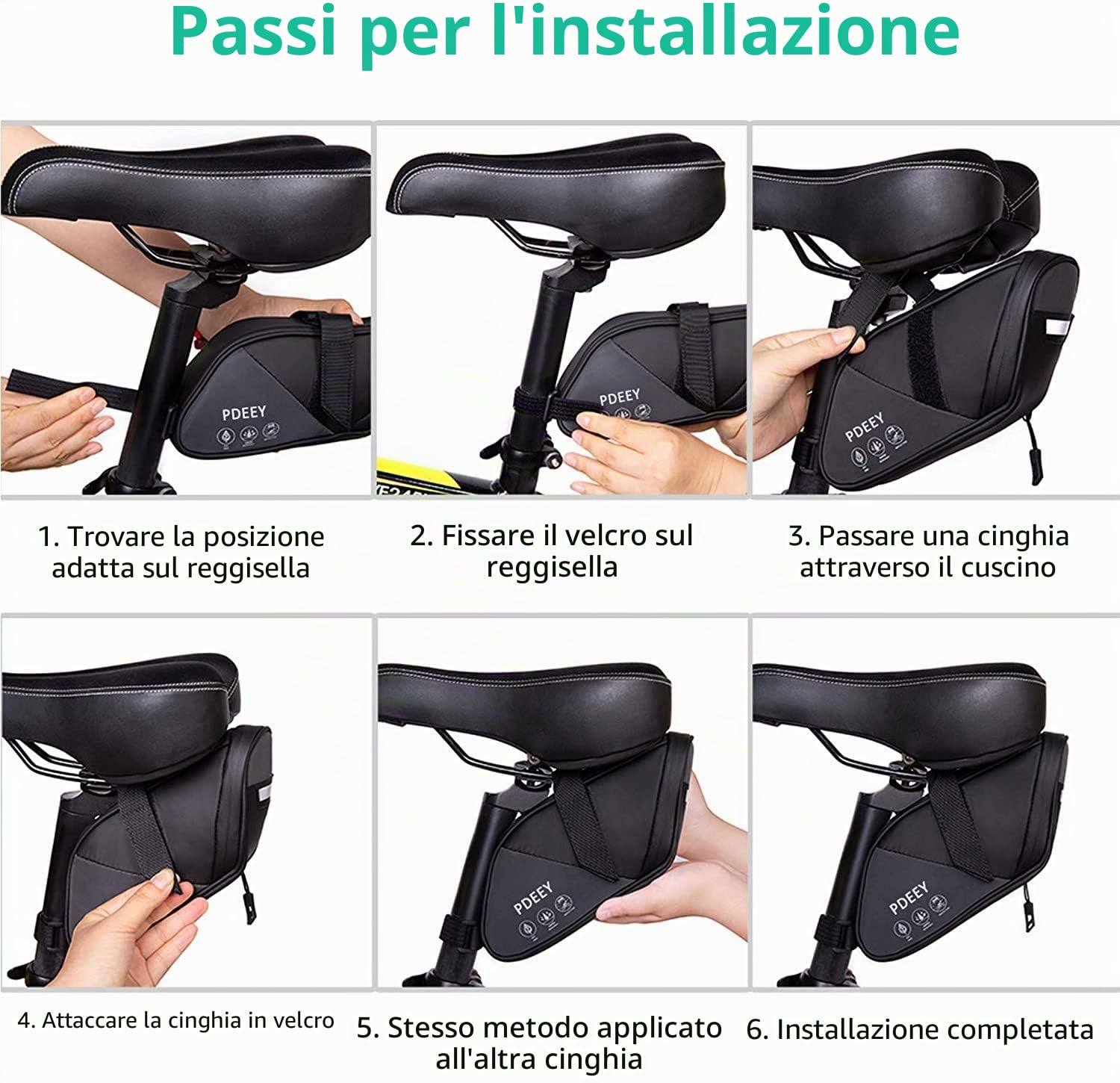 Borsa Sottosella MTB Bici, Impermeabile Kit MTB Bici da Corsa Acessori per Biciclette MTB per Mountain Bike, Bici da Corsa