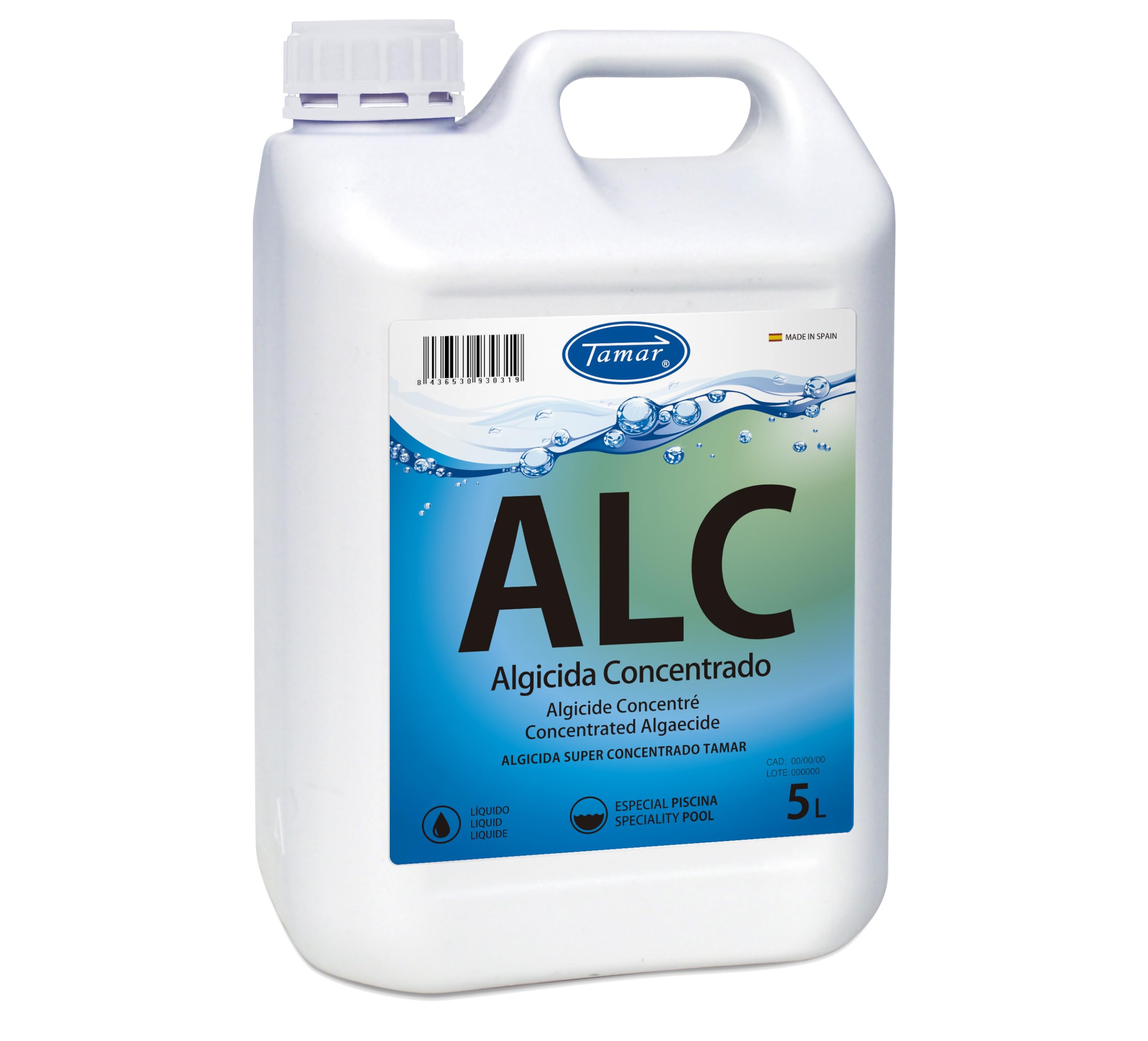 Tamar Algicida Larga Duración con Efecto Abrillantador, biocida Especial Piscinas, alguicida no espumante, antialgas preventivo, acción rápida, sin Cobre 5 litros — view 6