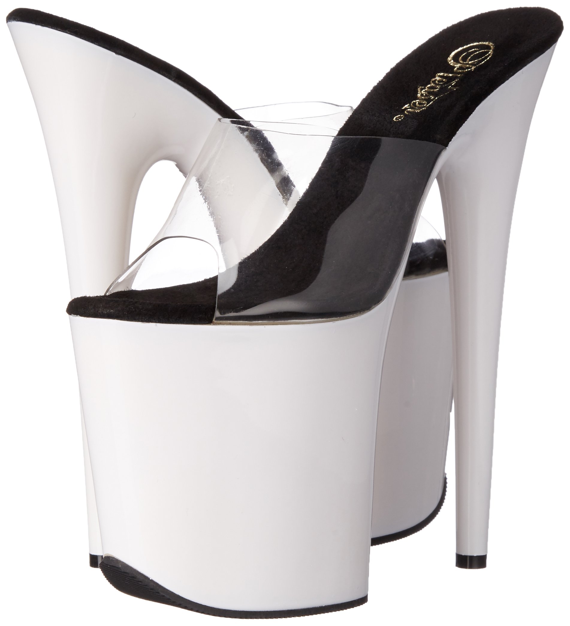 Pleaser FLAMINGO-801UV Clr/Neon Wht UK 5 (EU 38)