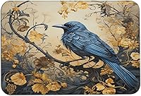 Vista 12 de Tapetes de baño elegantes con diseño floral burdeos, alfombra de baño elegante con diseño floral de gota, volumen antideslizante, súper absorbente