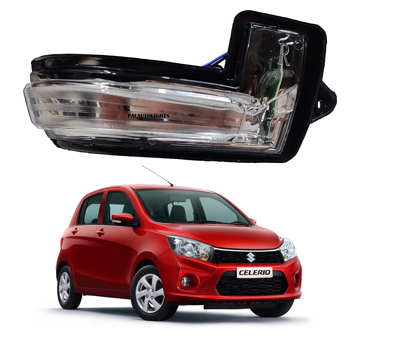 Side Mirror LED Turn Signal Indicator Light compatible with Maruti Celerio(Year:2013-2023)-Right/Driver Side-image-32