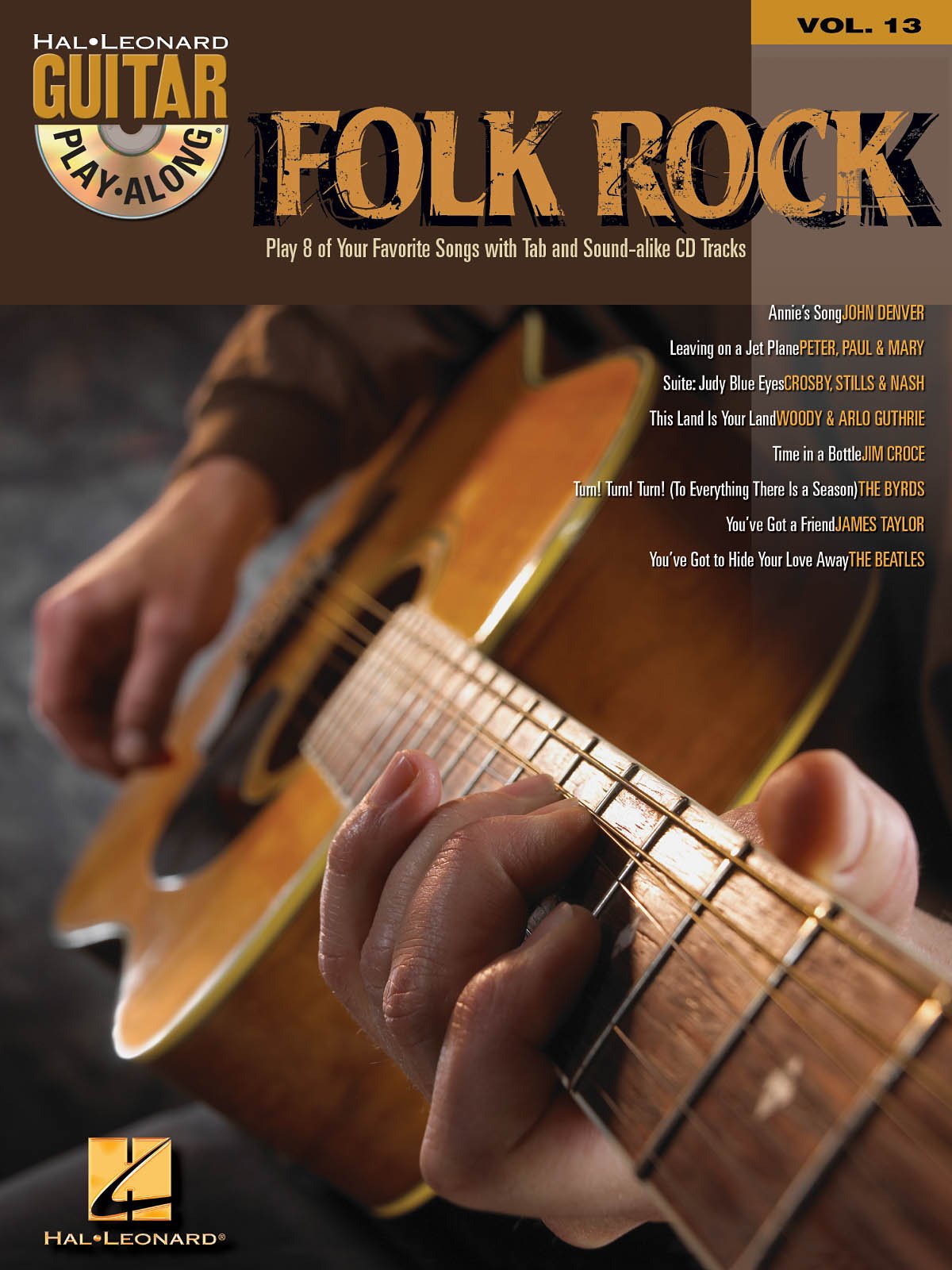 Gpa Volume 13 Folk Rock Tab Book/Cd: Noten, CD, Grifftabelle für Gitarre (Guitar Play-along, Band 13): Guitar Play-Along Volume 13