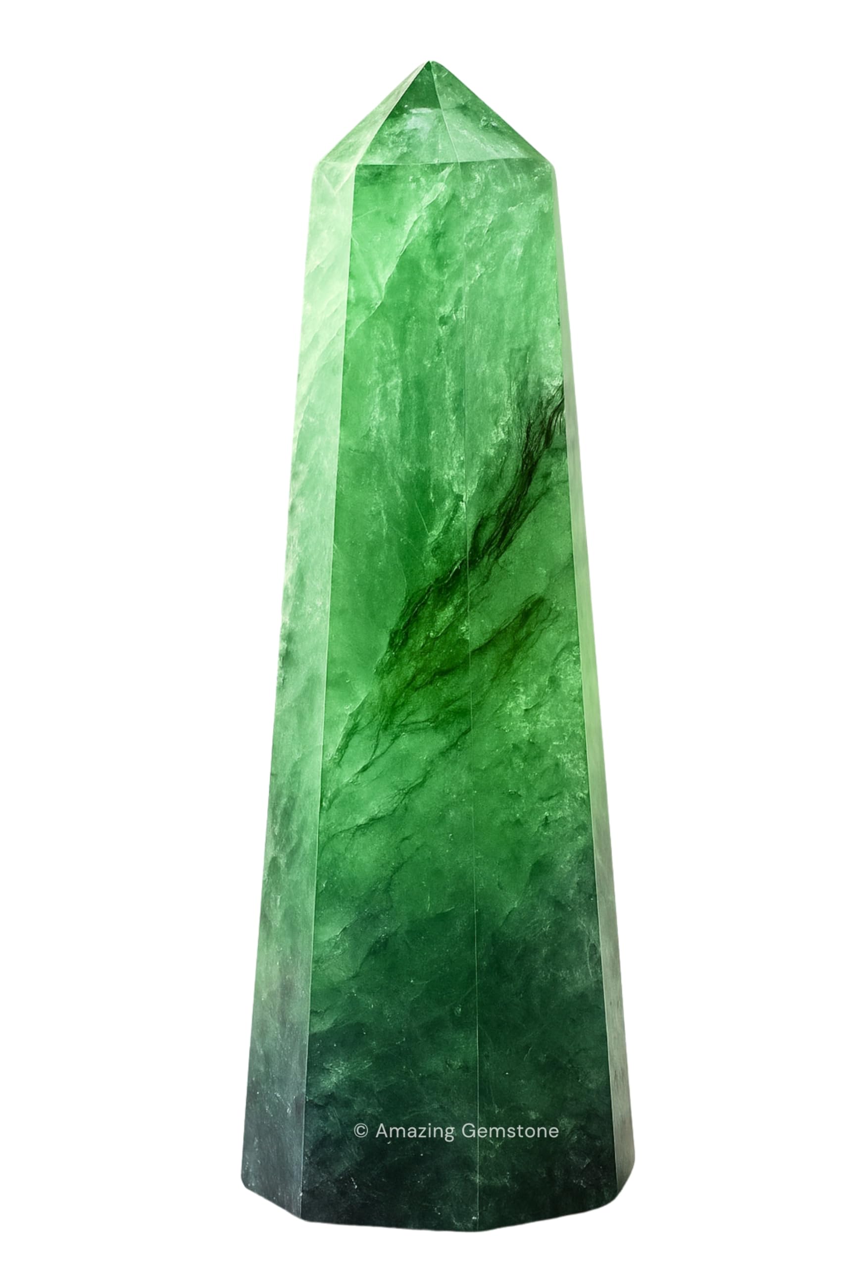 Amazing Gemstone Green Fluorite Crystal Towers - Natural Healing Crystal Point Obelisk for Reiki Healing and Crystal Grid (2" to 3" INCH)