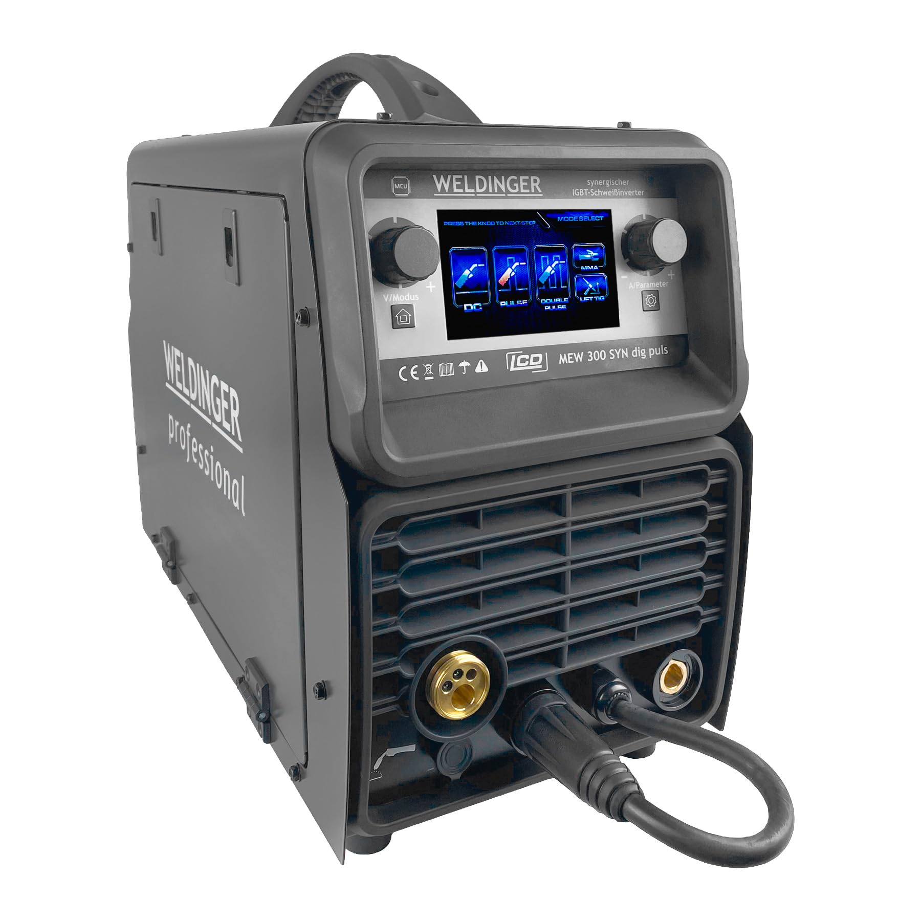 WELDINGER Kombi-Schweißinverter MEW 300 SYN dig puls professional (400 V, 300 A)