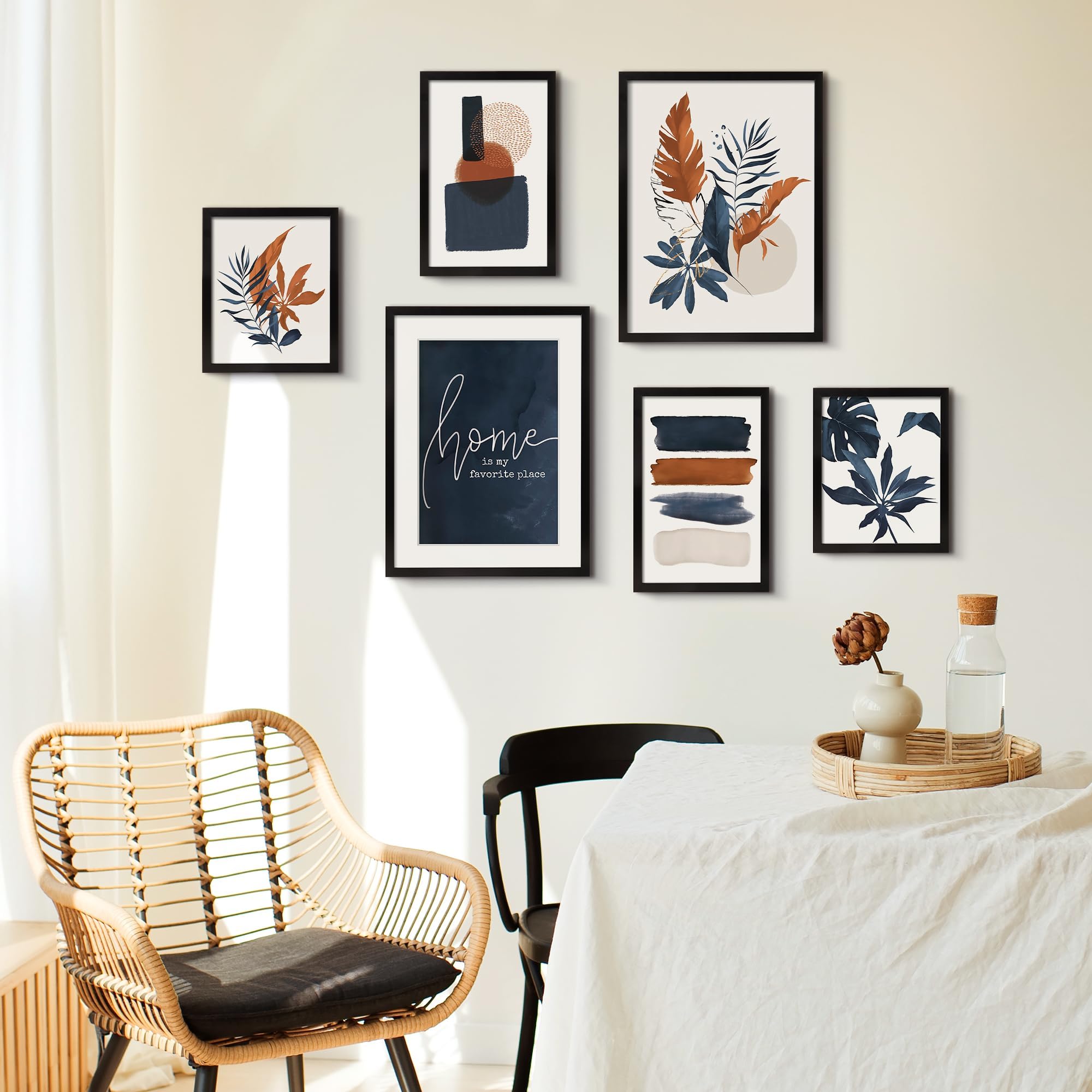 Amazon.com: ArtbyHannah Framed Wall Art for Living Room, 6