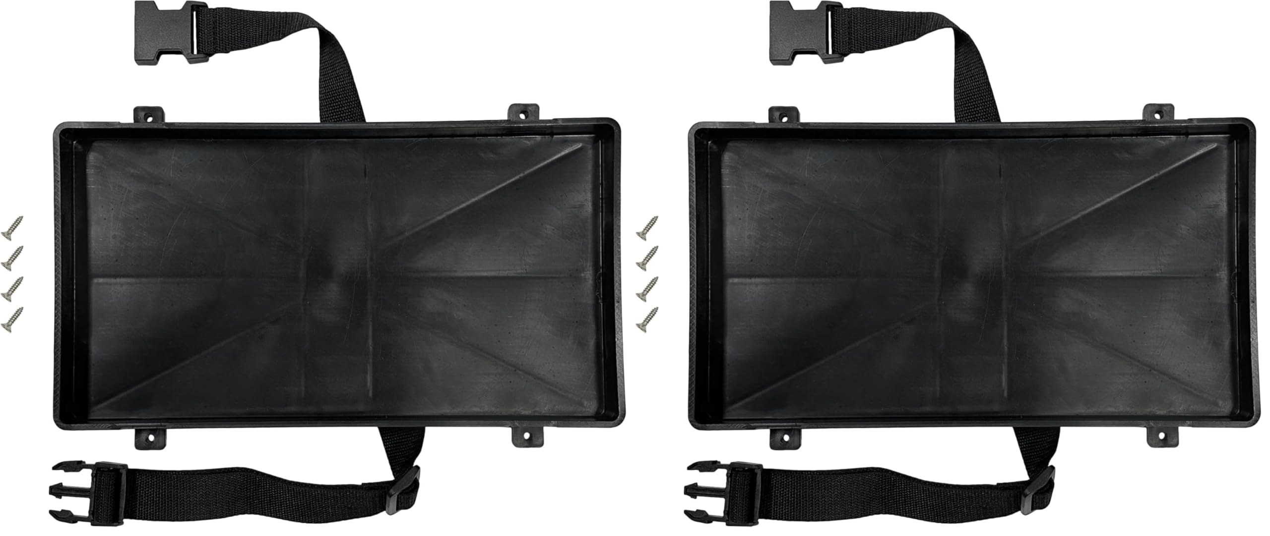 Automotive, Marine, Boat, RV Battery Tray - Group 27 Series with Strap, Battery Holder (27 Series) (Pack of 2)
