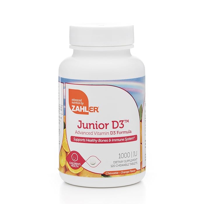 Buy Zahler Junior D3, Chewable Vitamin D for Kids, Vitamin D3 1000 IU