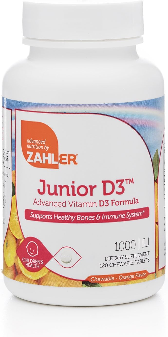 Buy Zahler Junior D3, Chewable Vitamin D for Kids, Vitamin D3 1000 IU for Children, Kosher, 120
