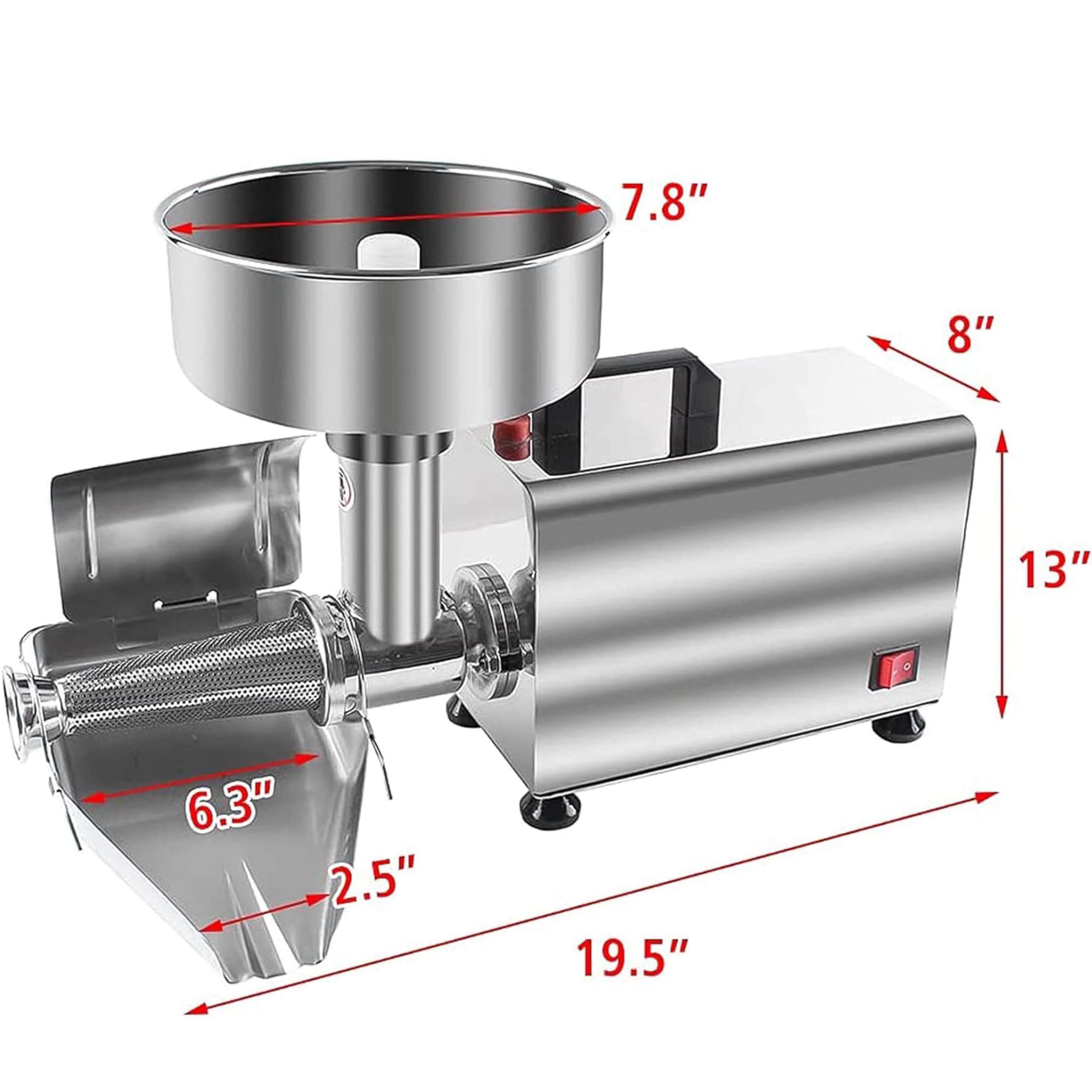 370 W Electric Tomato Punti di Pomodoro Meccanico di cibi Commerciale Pressa marmellata e Salse Squeezer Maker in Acciaio Inossidabile Squeezer per Il Mulino da Cibo per Conserve