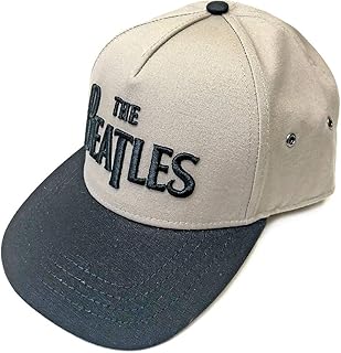 The Beatles Baseball Cap Drop T Classic Band Logo Official Sand Snapback Size One Size