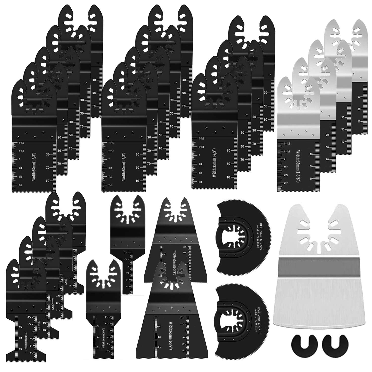 Adust 31 Wood Multitool Blades, Multi Tools Blades, Oscillating Saw Blades Fit Dewalt Tools Ryobi Bosch Ridgid Milwaukee Rockwell Fein Multimaster Craftsman Oscillating Tool Blades