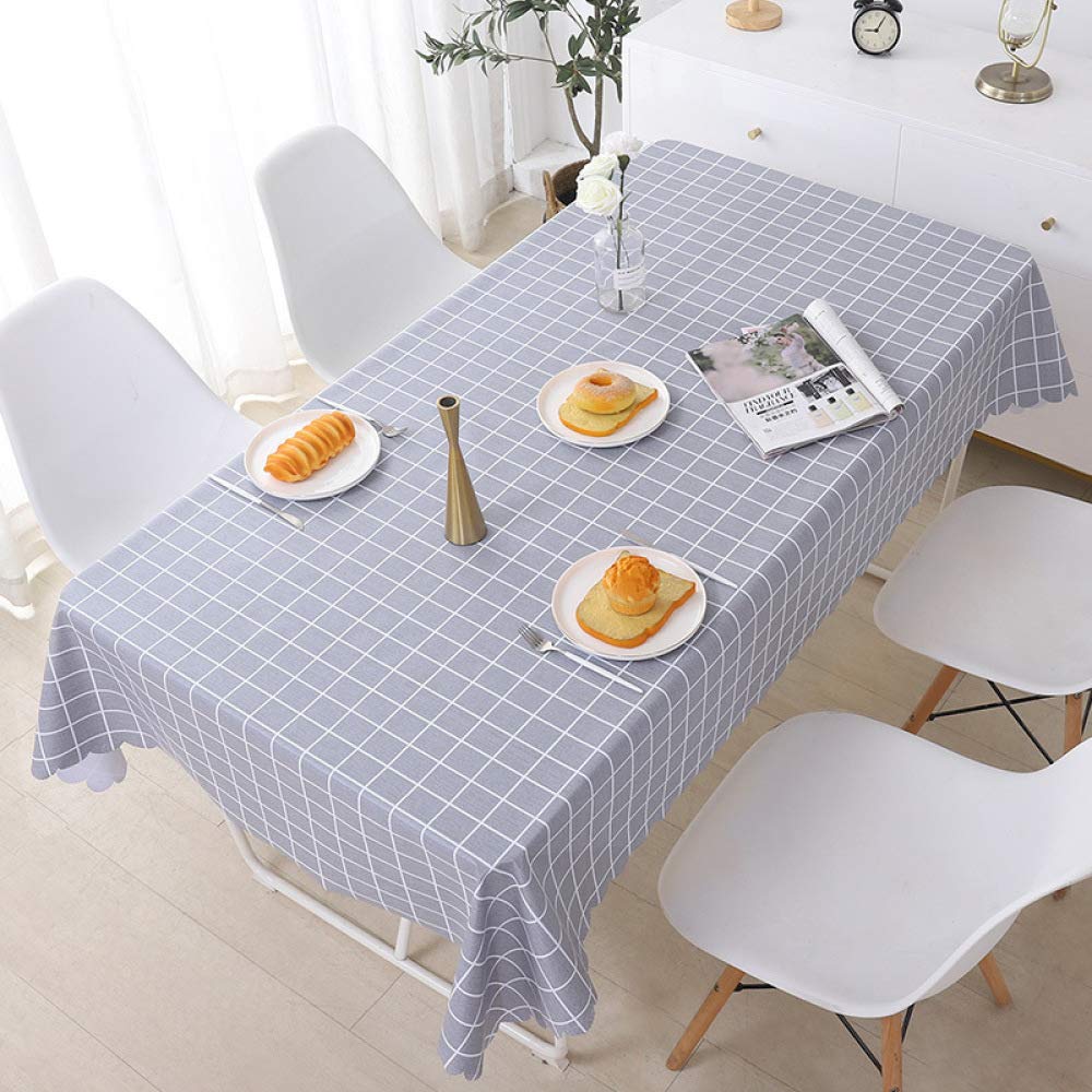 JUNJUN Rectangle Table Cloth Waterproof Oil-Proof Plastic Tablecloth Checkered PVC Spillproof Table Cover,for Indoor Outdoor Camping Picnic Rectangular 39x59 inch 100x150CM