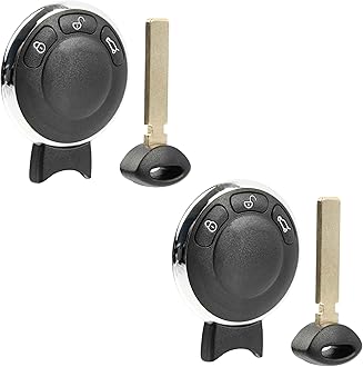 Keyless Entry Remote 3-Button Key Fob Replacement for 2006 2007 2008 2009 2010 2011 2012 2013 2014 Mini Cooper Countryman Paceman (KR55WK49333, 3452819-01) Set of 2