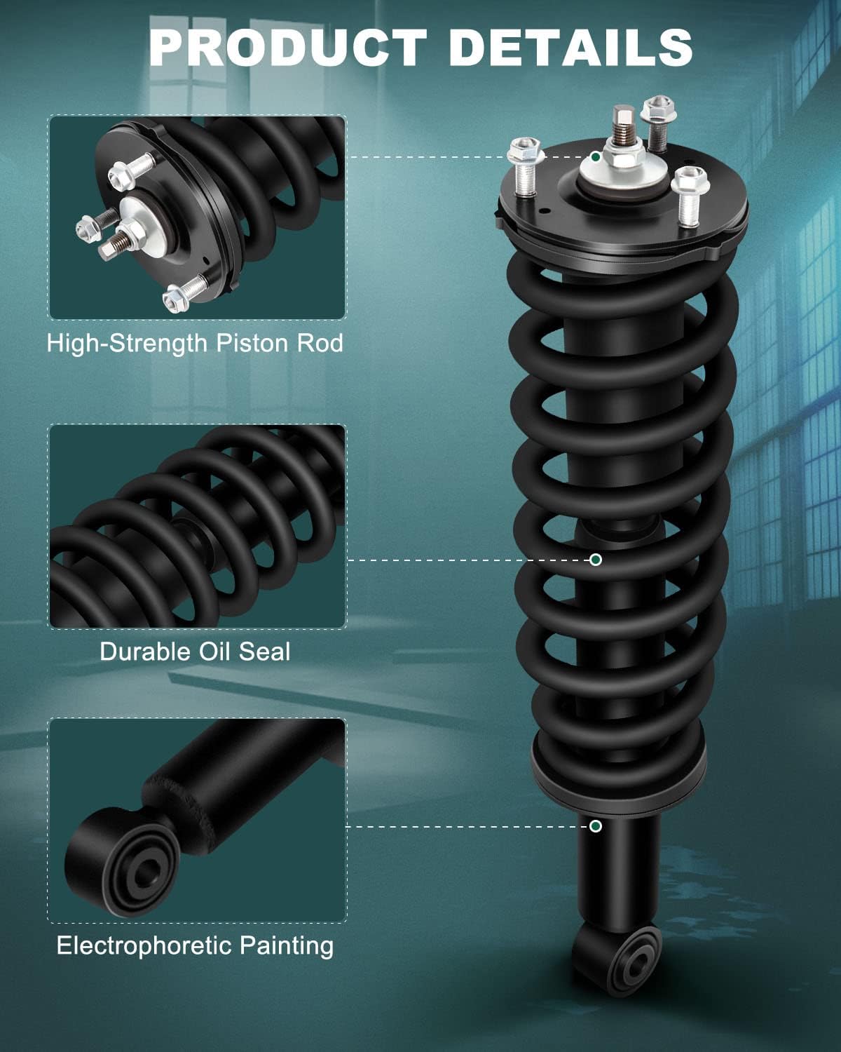 AUTOMUTO front Strut Spring Assembly Shock Absorber 2 pcs for 2001-2007 for Toyota Sequoia - Replace for 171348L 171348R