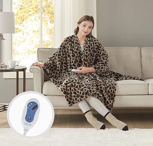 Miniatura 8 de Comfort Spaces manta estilo poncho, de polar, hipoalergénica, reversible, térmica, ultrasuave