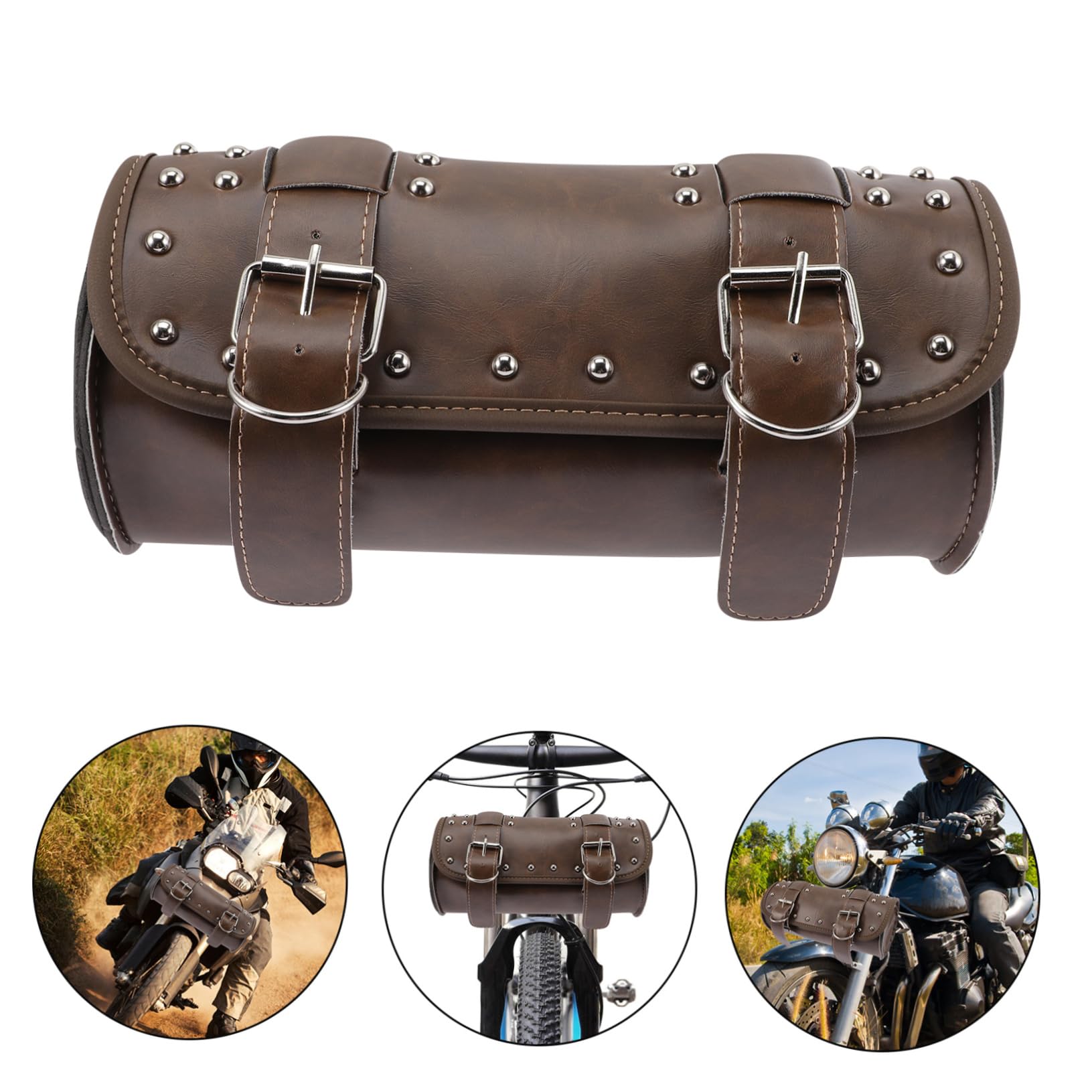 Cabilock Borsa per Forcella in PU Pelle Organizer Strumenti Manubrio con Ampia Capacità Accessorio Modifica per Touch Morbido e Design Elegante