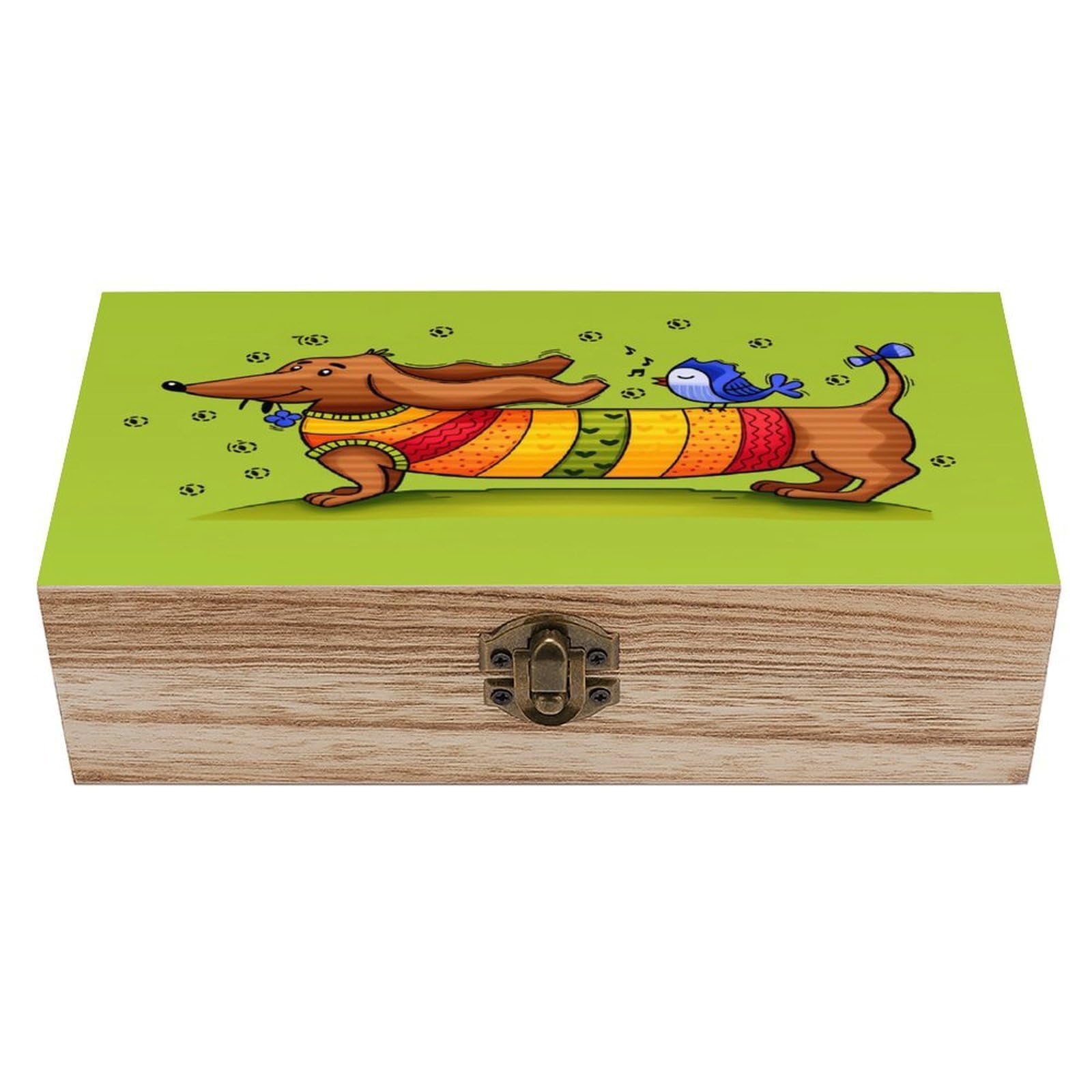 asbwuo Friendly Partner Vintage Wooden Keepsake Box