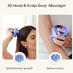 COMFIER Cordless Scalp Massager with 3 kneading Modes, Waterproof Head Massage with 8 Claws,Head Scratcher,Body Massager,Cat Massage,Gift for Her,Him