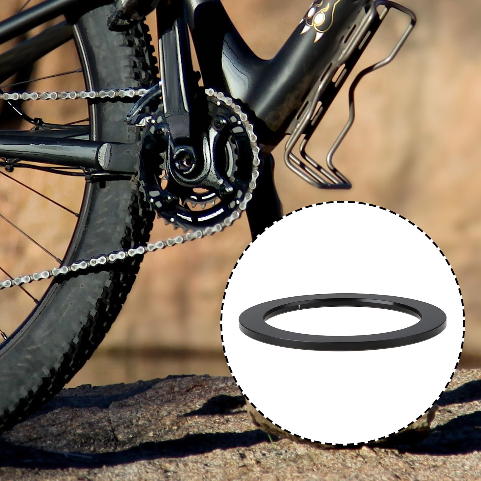 4 Arandelas de Aleación de Aluminio para Eje de Pedalier de Bicicleta 24 X 32 Mm Compatible con Shimano BB86 91 92 52