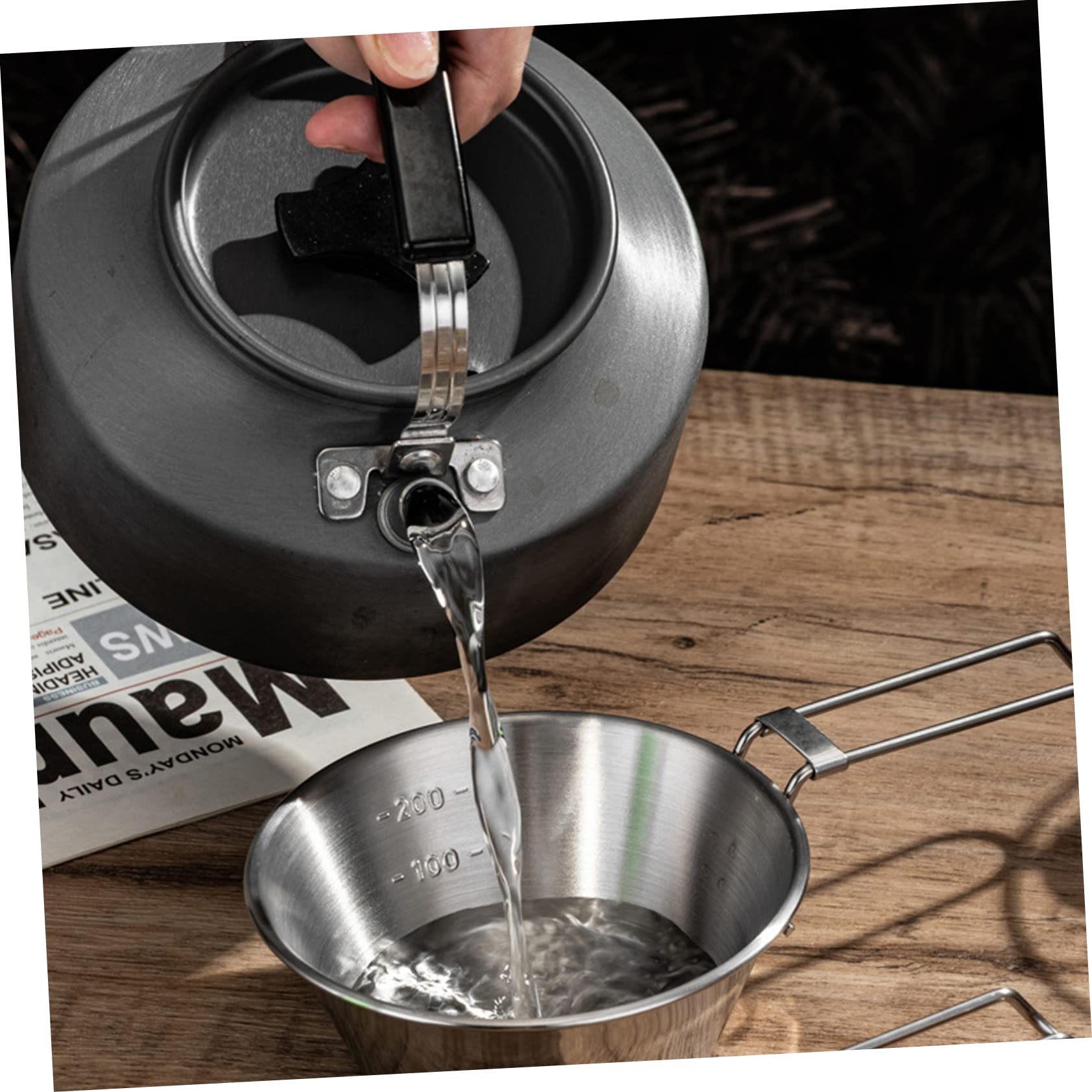 Abaodam 3stücke Edelstahl Schale für Camping Multifunktions-wasserbecher zum Picknick Kompakte Makgeolli-schüssel Wiederverwendbar