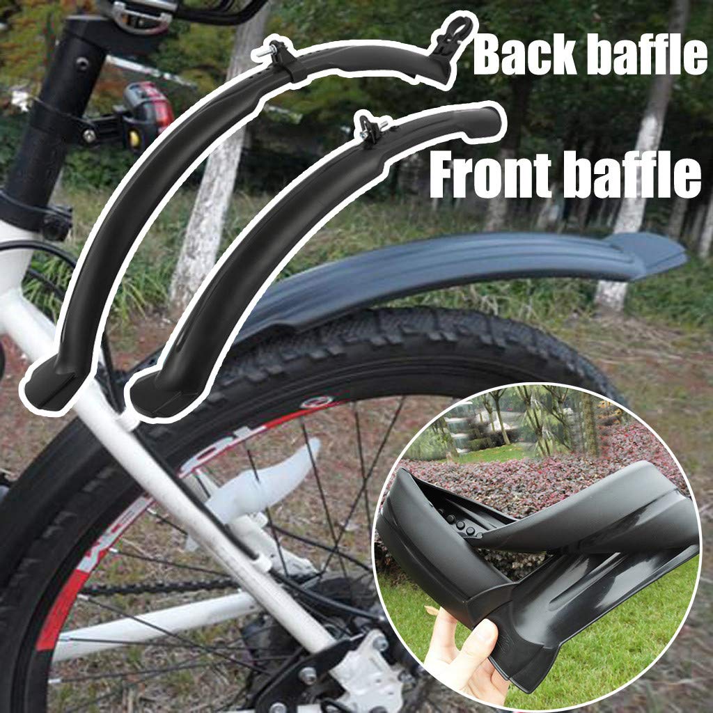 Garde-Boue de vélo, Garde-Boue de vélo électrique, Garde-Boue de Roue Avant/arrière en Fibre de Carbone pour vélo de Montagne, vélo de Route, vélo à pignon Fixe, Accessoires VTT (Noir)