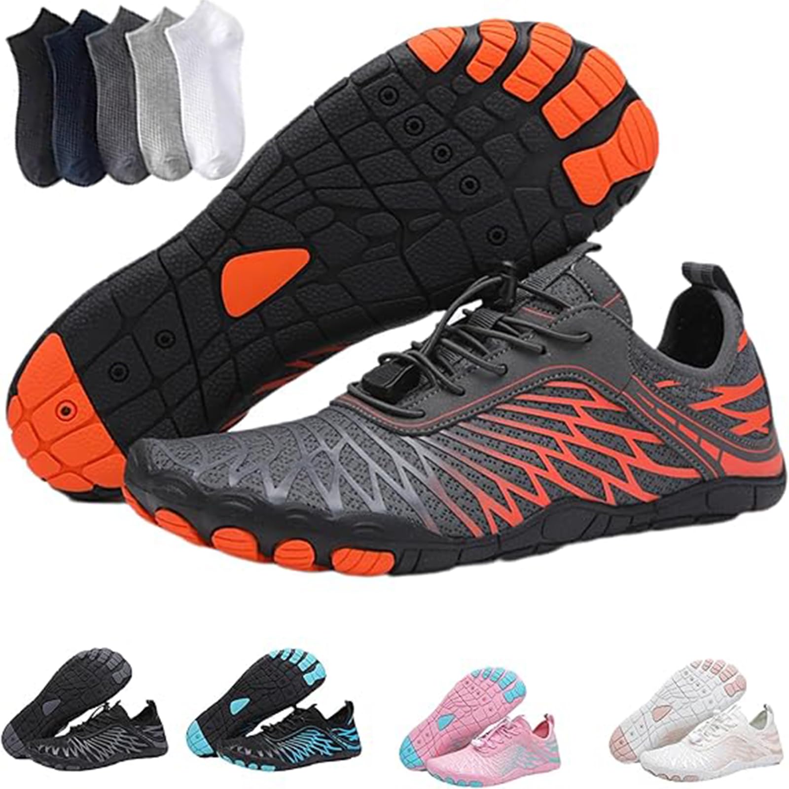 Hiking Womens Men, Pro Barefoot Shoes with Wide Toe Box, Healthy and Non-Slip Breathable Barefoot Shoes — view 12