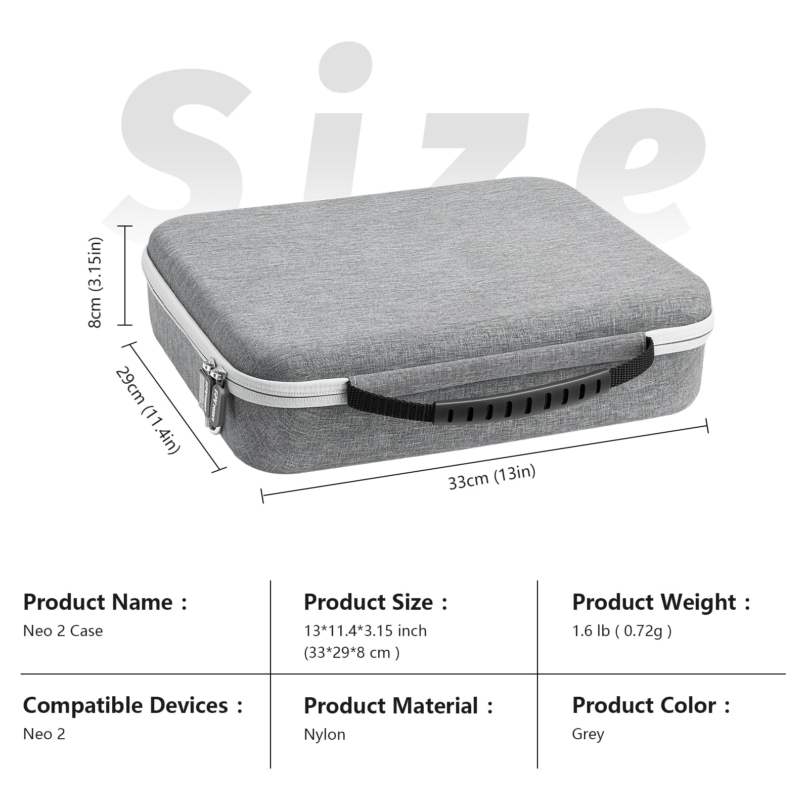 FPVtosky Neo 2 Étui, Sac Portable en Nylon pour Fly More Combo, Compatible avec Télécommande RC-N3 et Accessoires [Sac Uniquement]