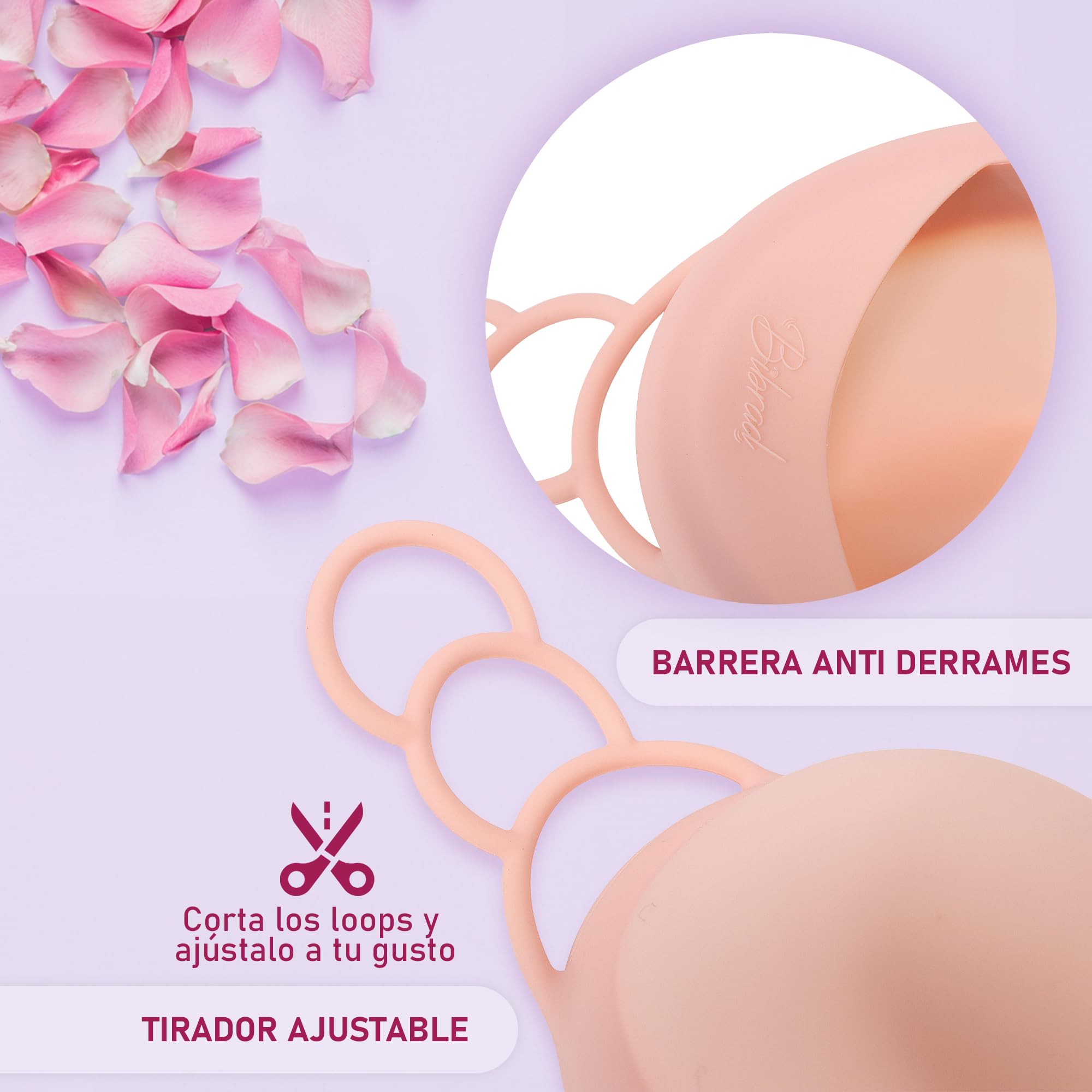 Disque menstruel Bibrad avec zone anti-goutte, poignée réglable et capacité de stockage accrue, 2 disques menstruels taille S et L, stérilisateur, sac et manuel (S-L DISC)