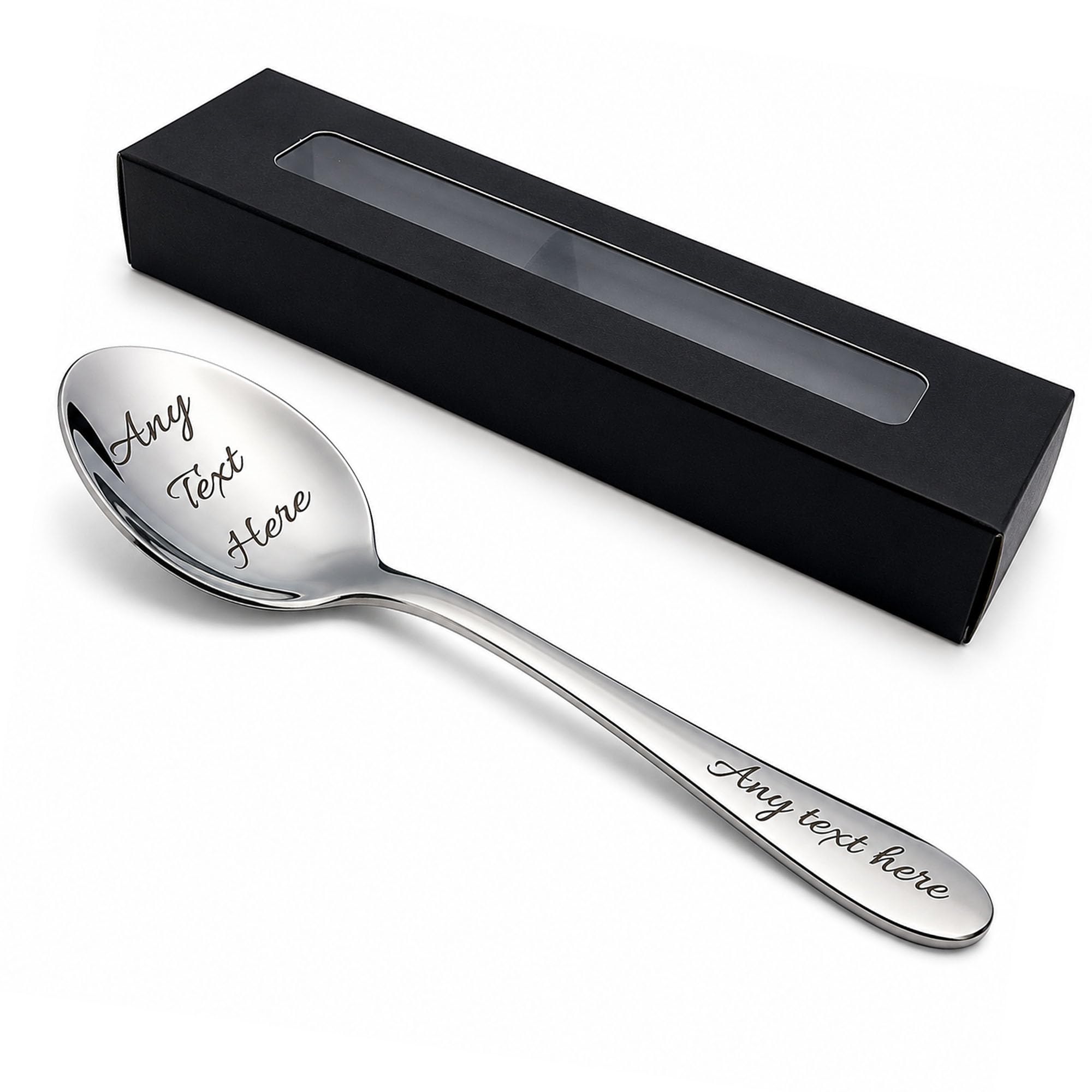 Custom Engraved Tea Spoon - Personalised Stainless Steel Tea Spoon with Name or Message - Unique Gift Wedding, Birthday Anniversary or Any Occasion Personalised Gift Dishwasher Safe