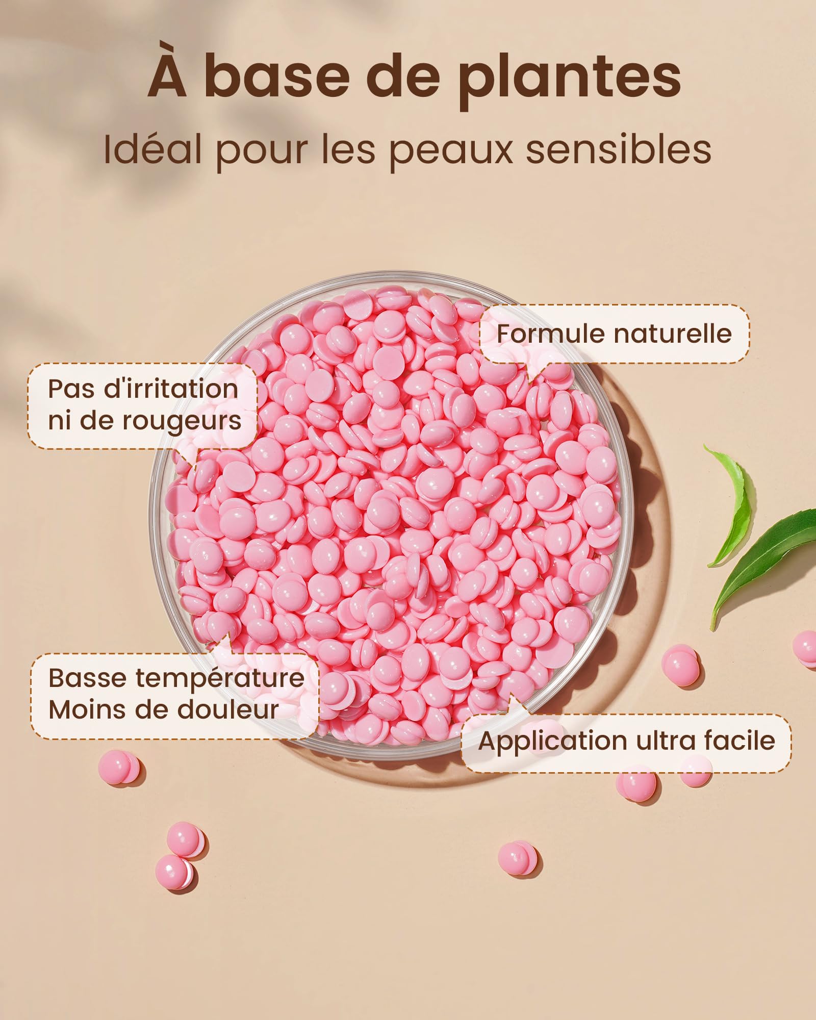 Chauffe Cire Epilation, iFanzeTech Kit D'épilation à la cire Avec Affichage numérique Chauffe-cire, Silicone Bol, 400g Perles Dure Pour le visage/Bras/Jambe/Bikini, Tous Les Types de Cheveux