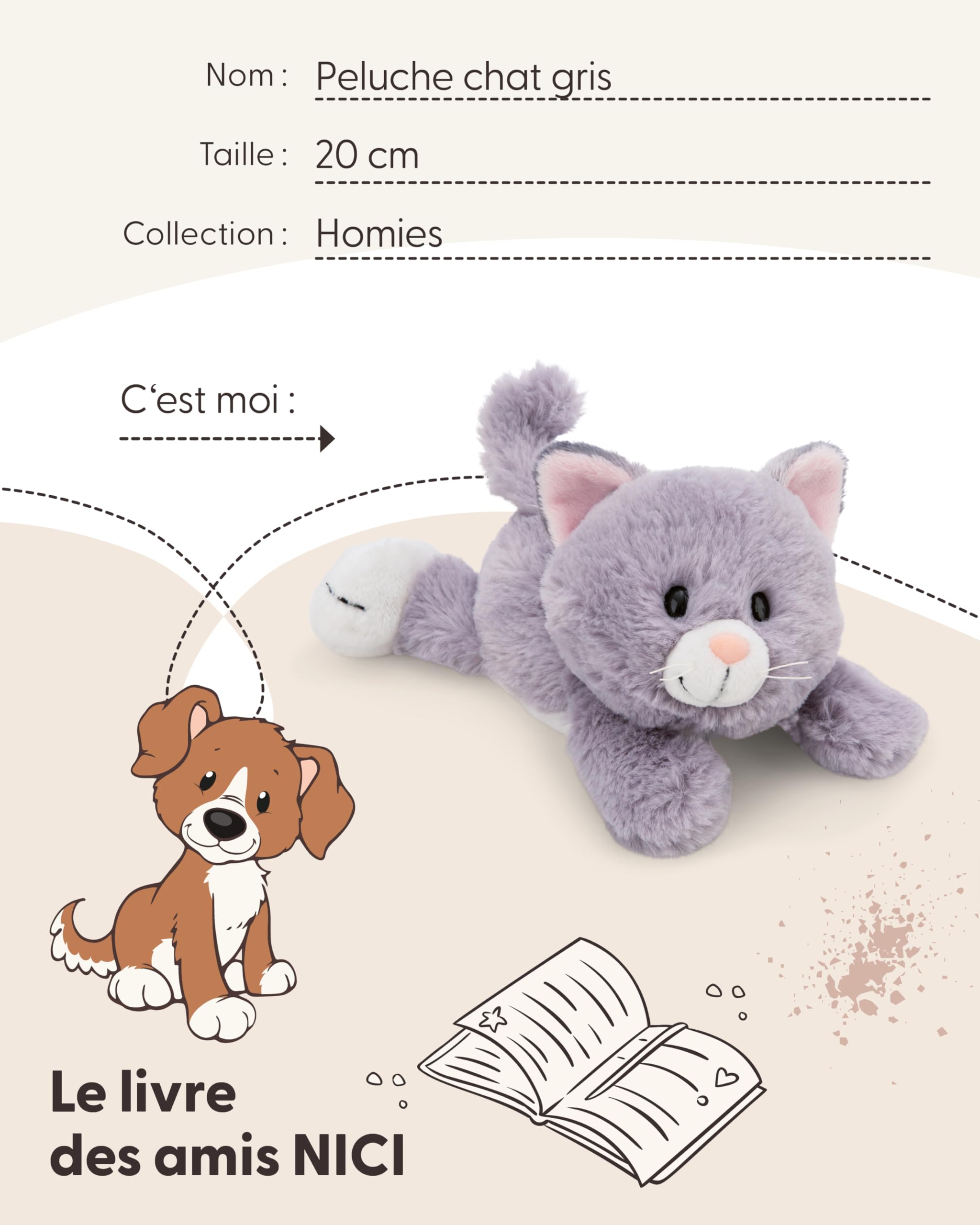 Peluche Yorkshire NICI 62144 Chien En Peluche, Doux, Mignon, Pour Câliner Et Jouer, Excellente Peluche Yorkshire NICI 62144 Chien En Peluche, Doux, Mignon, Pour Câliner Et Jouer, Excellente