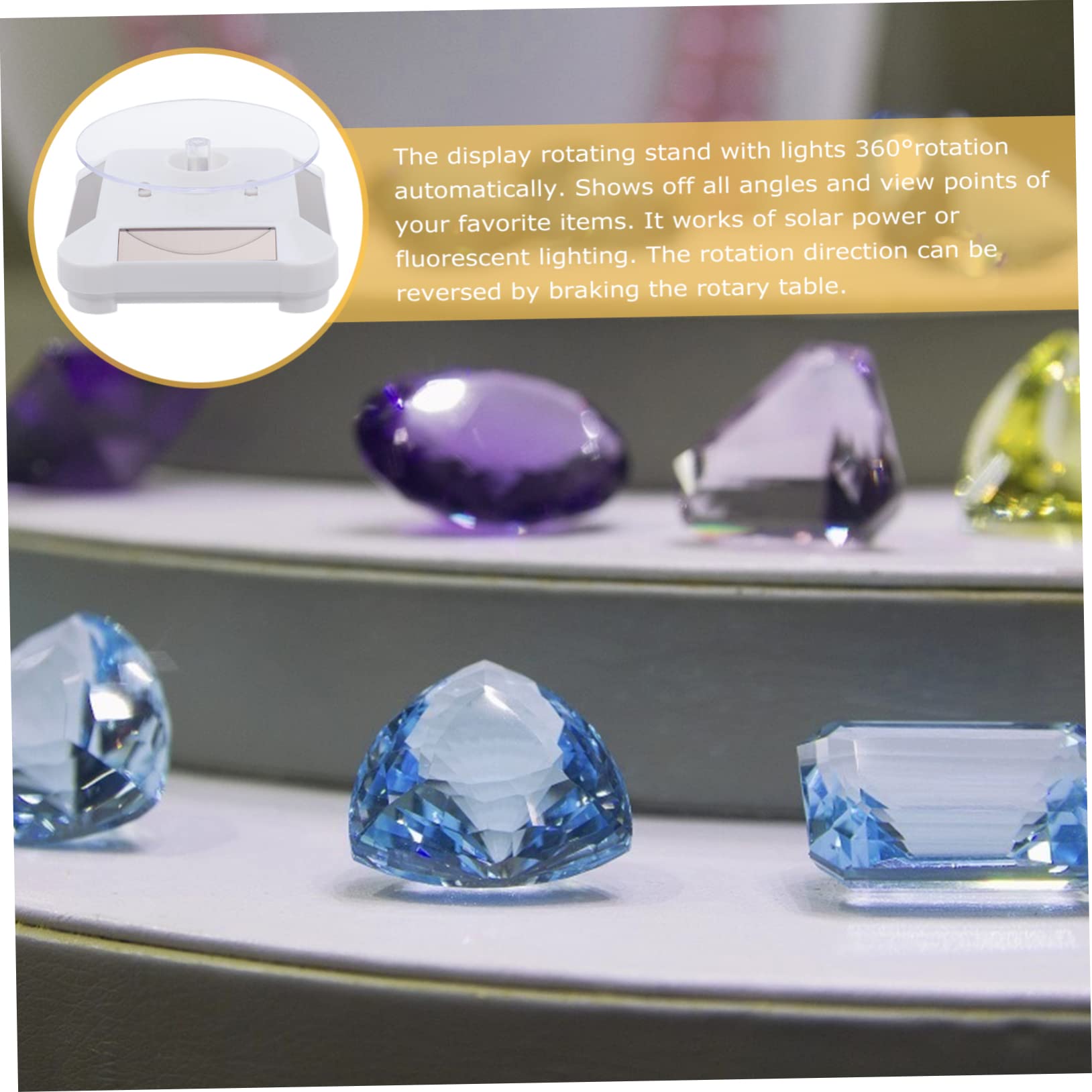 Présentoir à bijoux - OMABETA - Support rotatif solaire - Argent