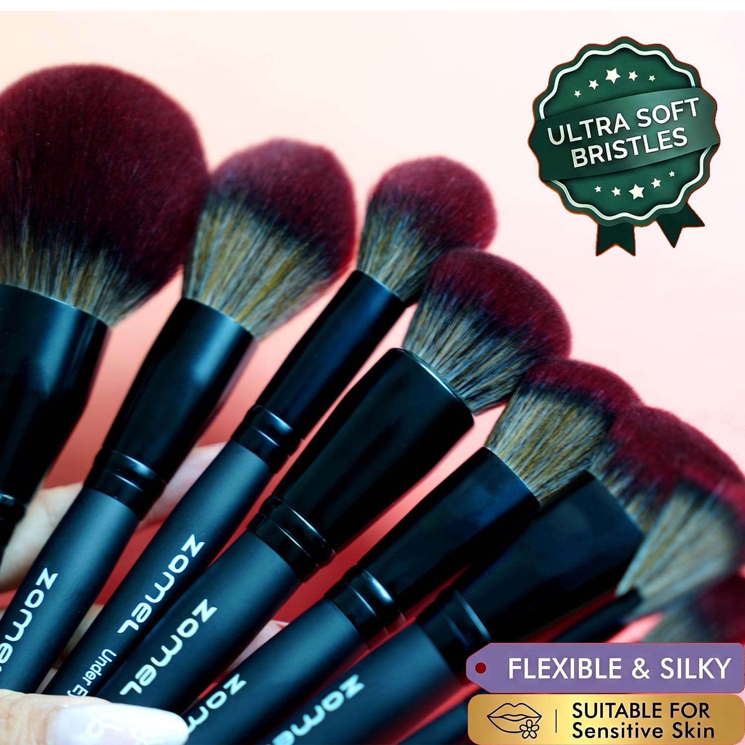 Amazon.com: ZAMEL 26Pcs Black labeled Makeup Brushes Set
