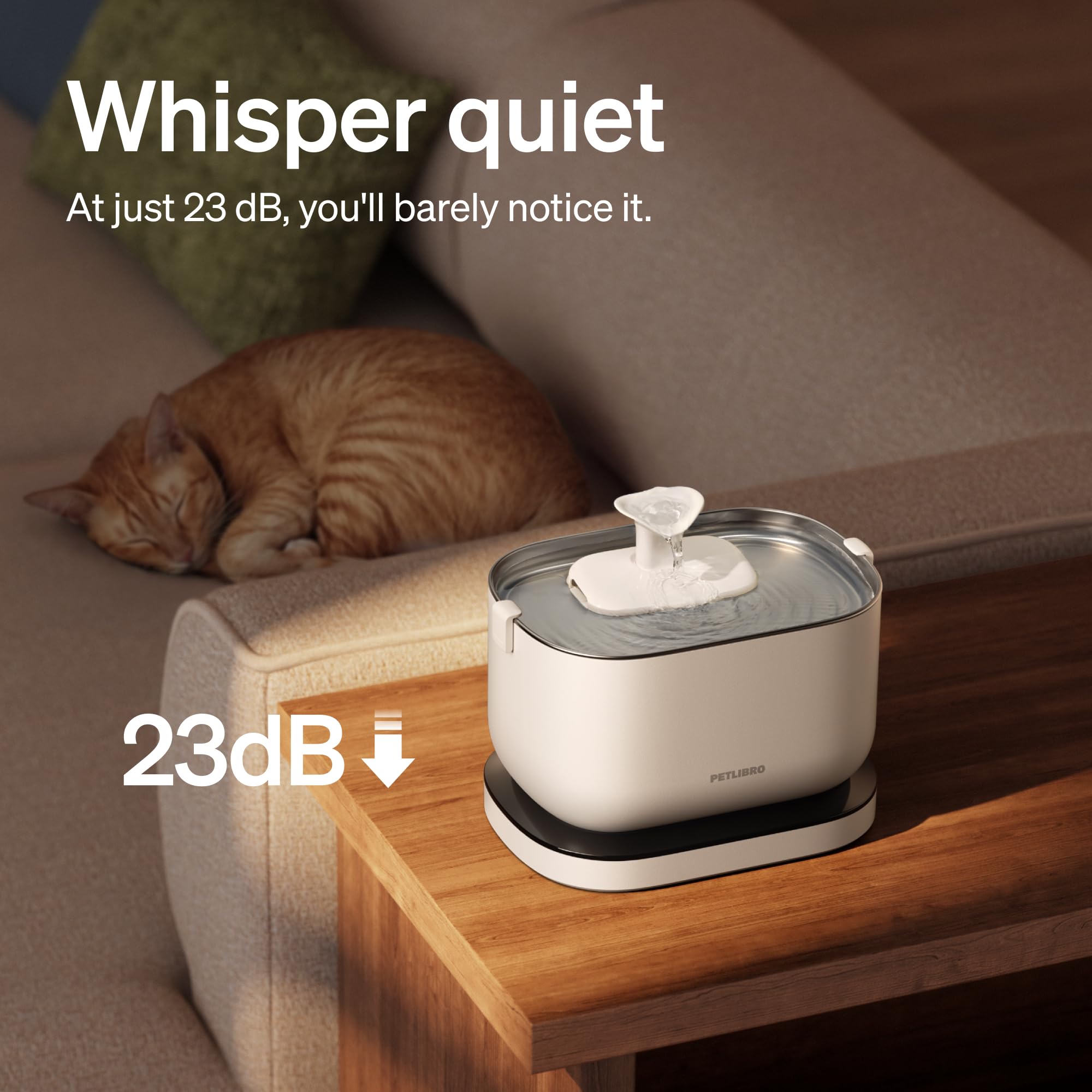 Amazon.com : PETLIBRO Cat Water Fountain, Cordless Pet Water Fountain  Battery Operated, 2.5L/84oz Dockstream Water Fountains for Cats Indoor, Cat  Fountain with Stainless Steel Tray, Easy to Clean BPA-Free : Pet Supplies