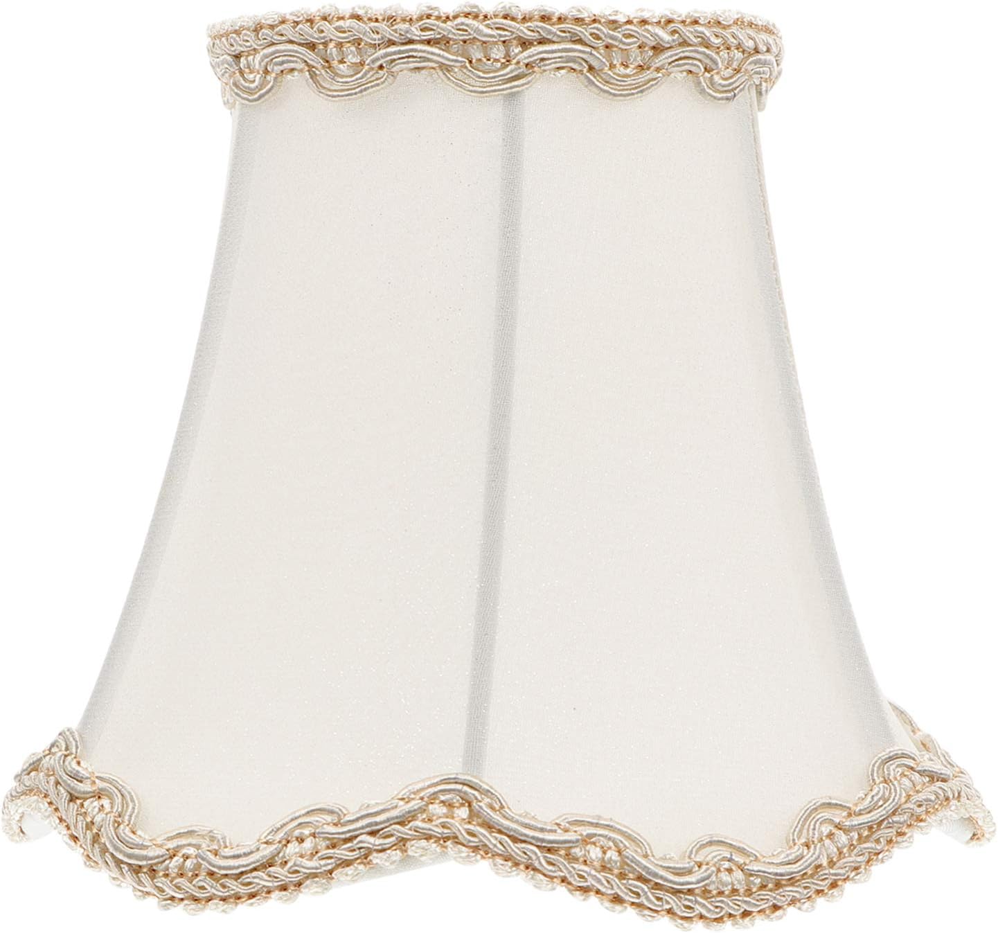 CALLARON Scalloped Lamp Shade Bell Lamp Shade Cloth Lamp Shade Vintage