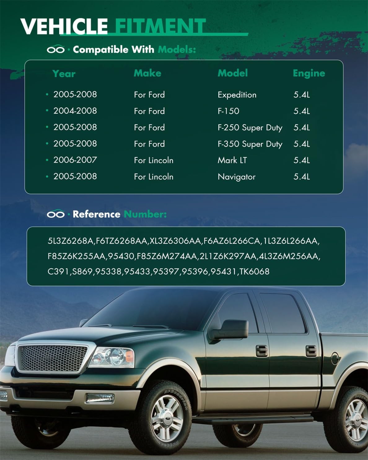 SCITOO 9-4201S 9-4202S Engine Timing Chain Kit Sets Replaces for ford for Lincoln Expedition F-150 F-250 Super Duty F-350 Super Duty Navigator Mark LT 5.4L