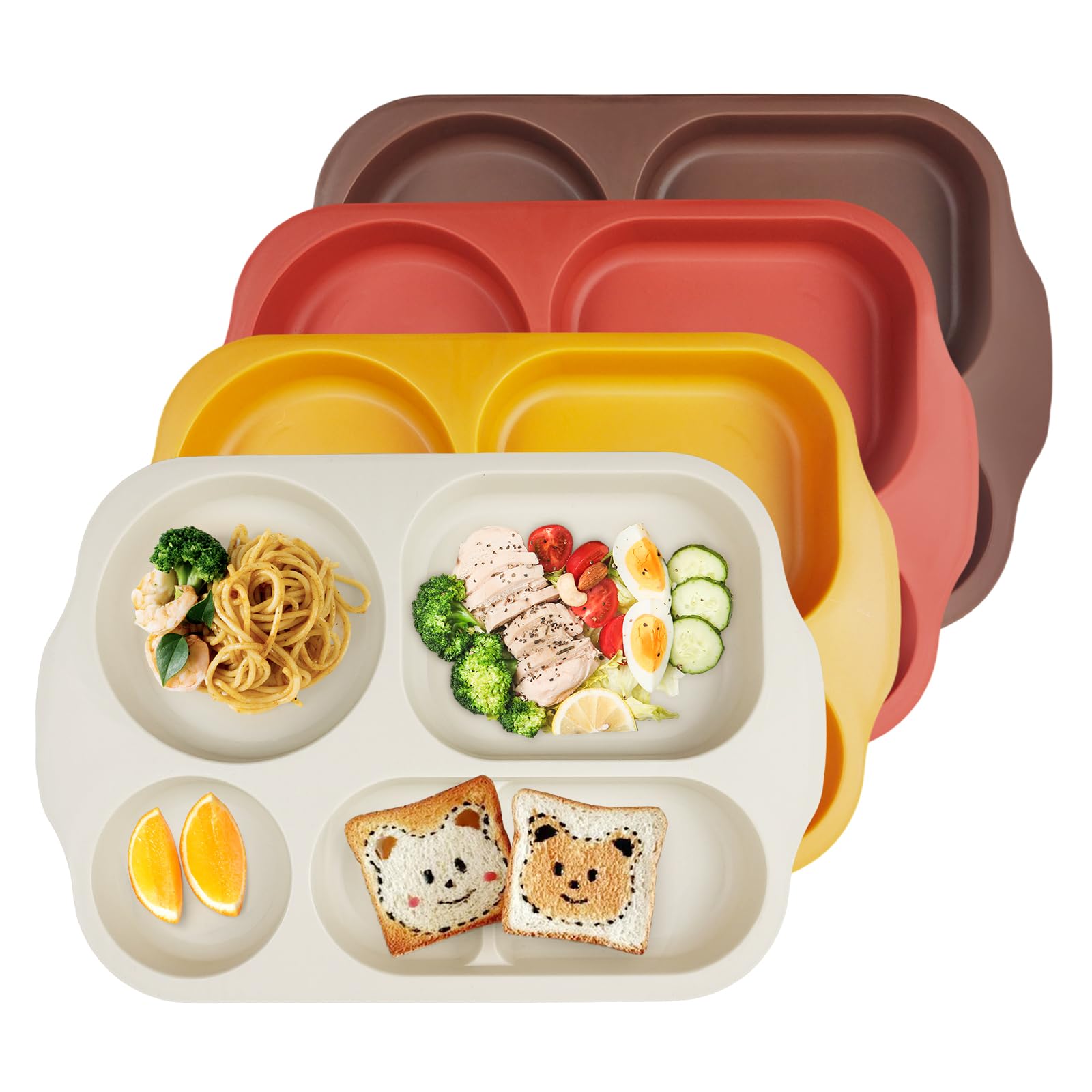 Assiettes Légères 45g 6 Assiettes Réutilisables En Polypropylène Pastel - 18,5cm - Lave-vaisselle Et Micro-ondes - Multicolores Assiette Enfant