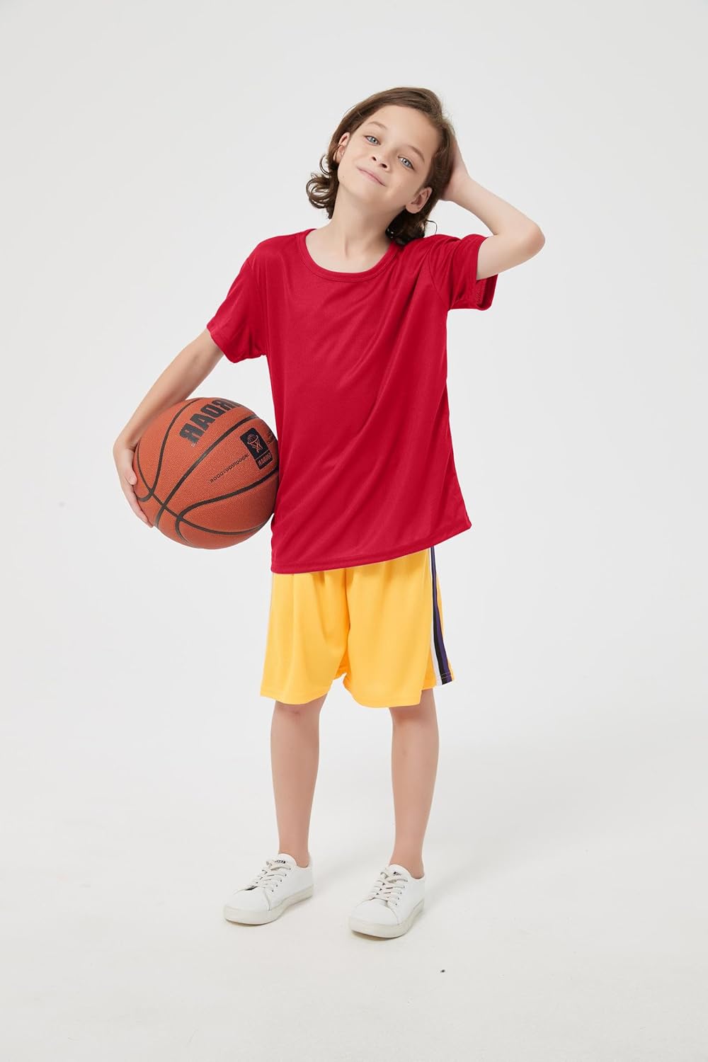 5-Pack Kids/Boys/Youth Mesh Athletic Quick Dry Shirts Youth Activewear Moisture Wicking Short Sleeve T-Shirts（Age 4-15Years） - Image 6