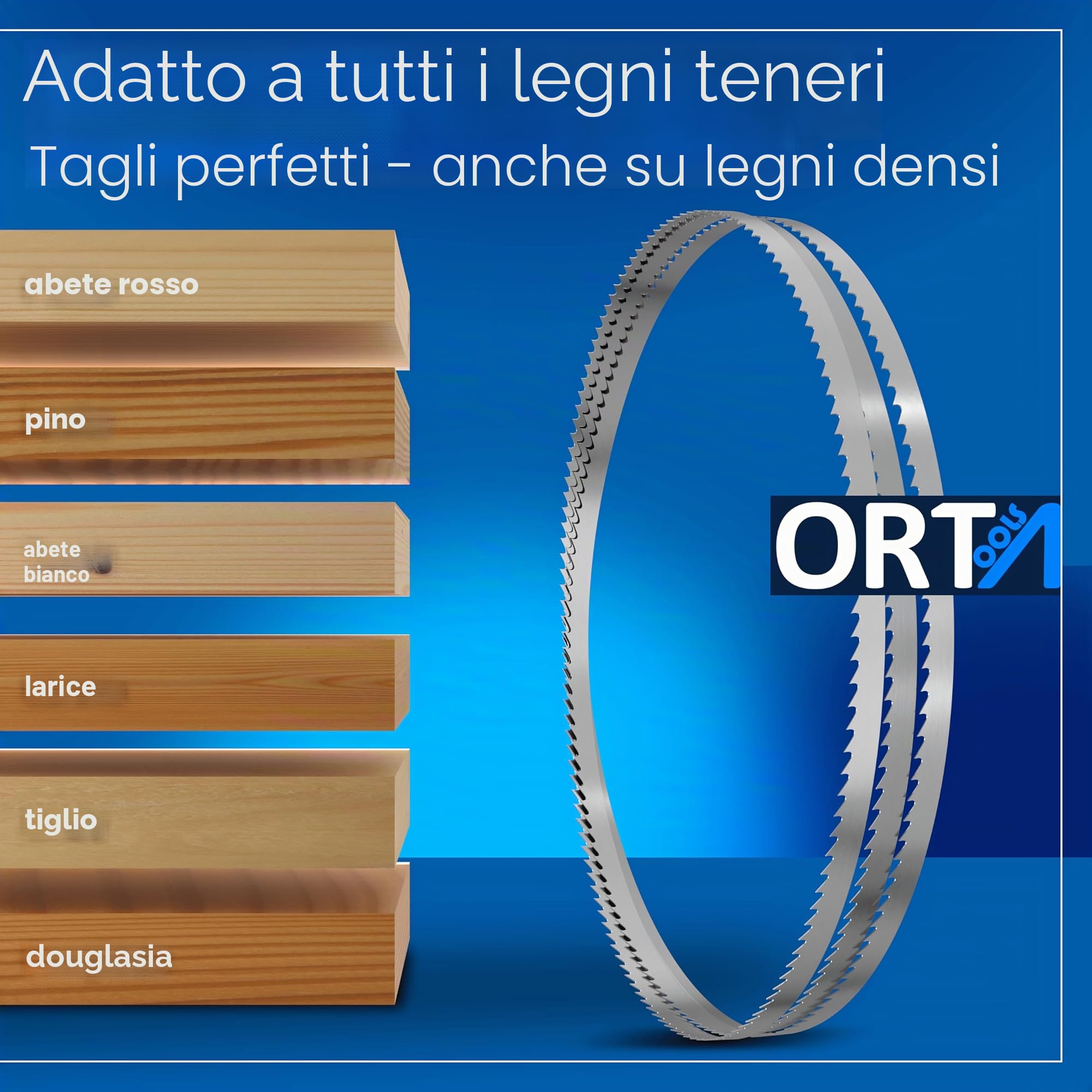 3 lame per sega a nastro per legno, 2320 mm, per Einhell TC-SB 305 U (2320 x 20 x 0,60 x 6)