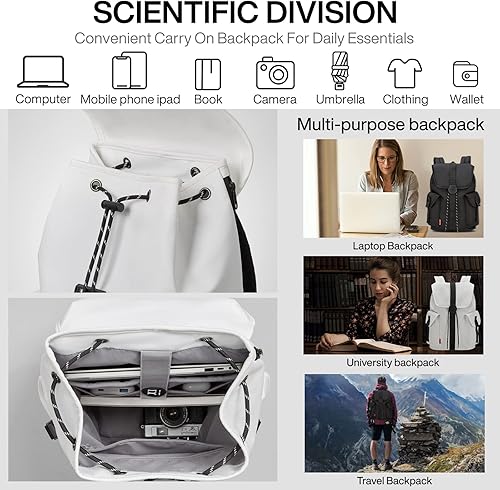 Miniatura 2 de mixi Mochila de viaje para laptop para mujeres y hombres, mochila de mano para portátiles de 16 pulgadas, bolsas ligeras para estudiantes