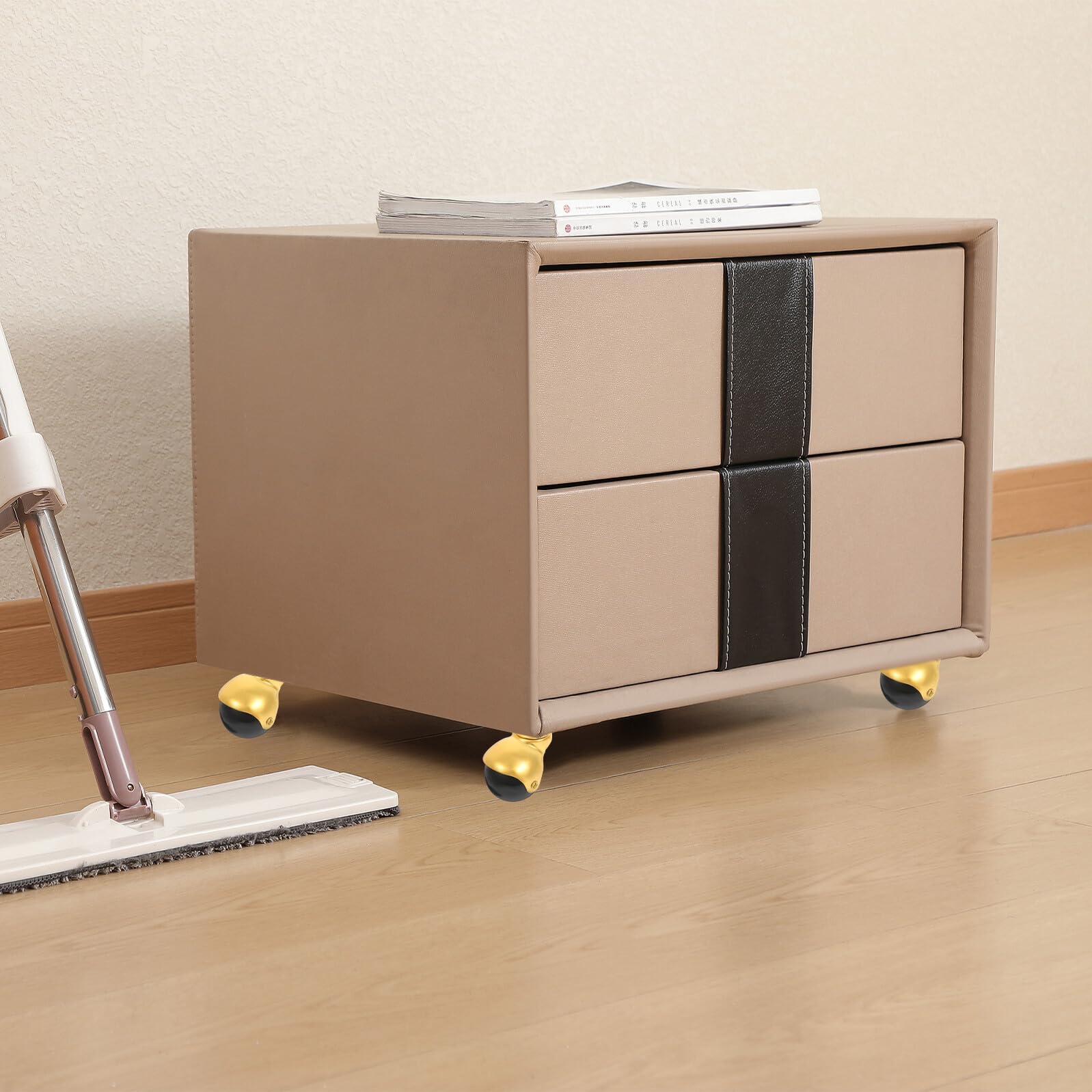 Rotelle per Mobili Multifunzione 2 Pollici in Pp 18k Oro, Ruote Girevoli Silenziose a Sfera 360°, Resistenti All’usura, per Sedie da Ufficio e Arredamento Domestico (4 Pezzi