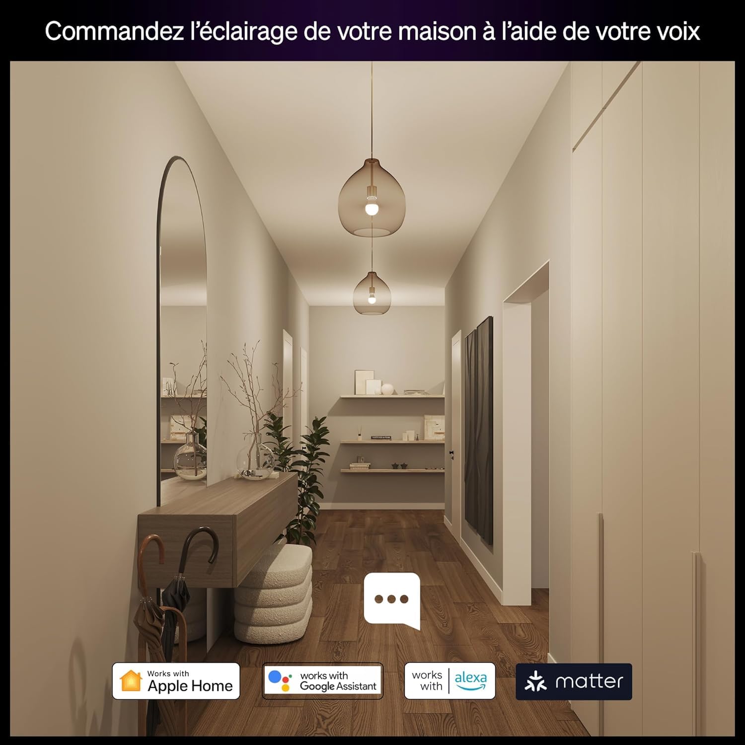 Philips Hue Essential Kit de démarrage avec Bridge + 4 ampoules connectées E27 Essential, White and Color Ambiance, 2200-6500 K, Ampoule Philips Hue compatible Alexa, Google Assistant, Apple Home