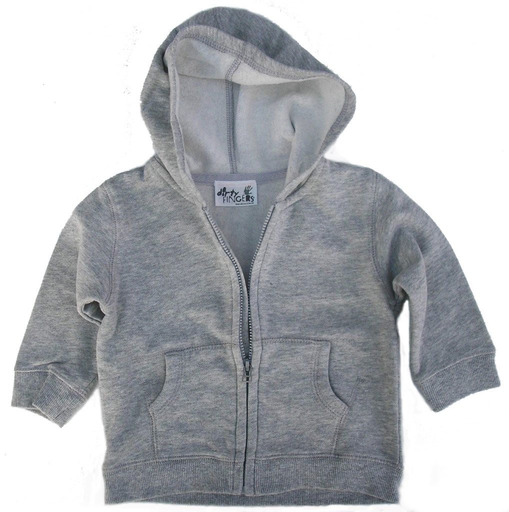 Dirty Fingers – Baby & Toddler Hoodie with Zip Front and Kangaroo Pocket