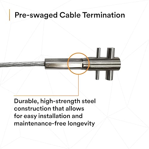 Miniatura 7 de 3M DBI-SALA Lad-Saf Cable Sistema de Seguridad Vertical 6119020, Acero Inoxidable, 20 FT